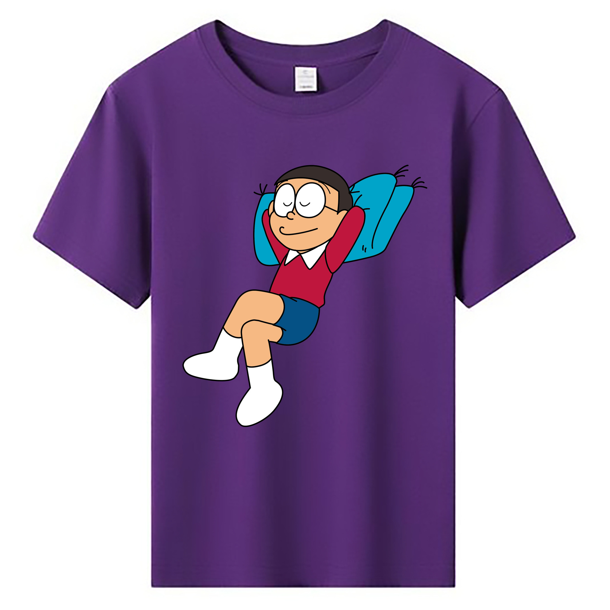 （画像用） ドラえもん 野比 のび太 Doraemon Nobita Nobi 綿100％キッズTシャツ（フロントプリント）