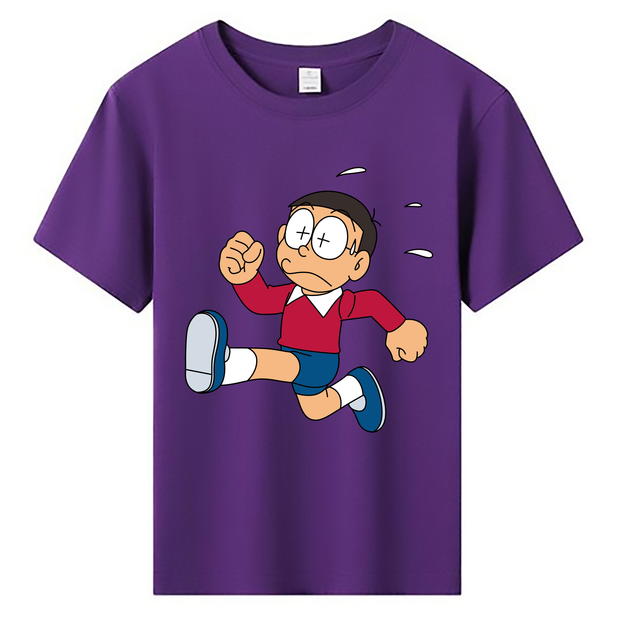 （画像用） ドラえもん 野比 のび太 Doraemon Nobita Nobi 綿100％キッズTシャツ（フロントプリント）