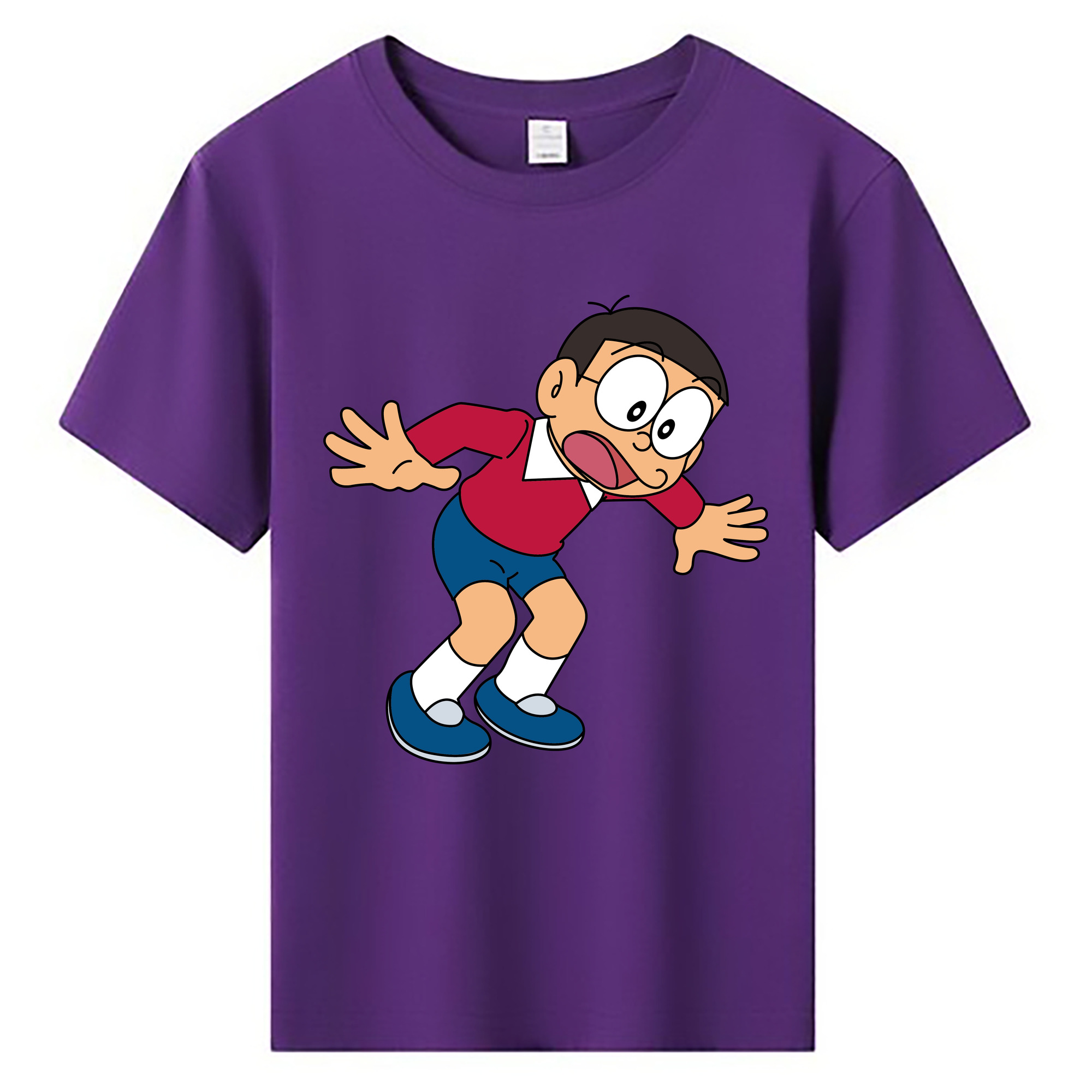 （画像用） ドラえもん 野比 のび太 Doraemon Nobita Nobi 綿100％キッズTシャツ（フロントプリント）