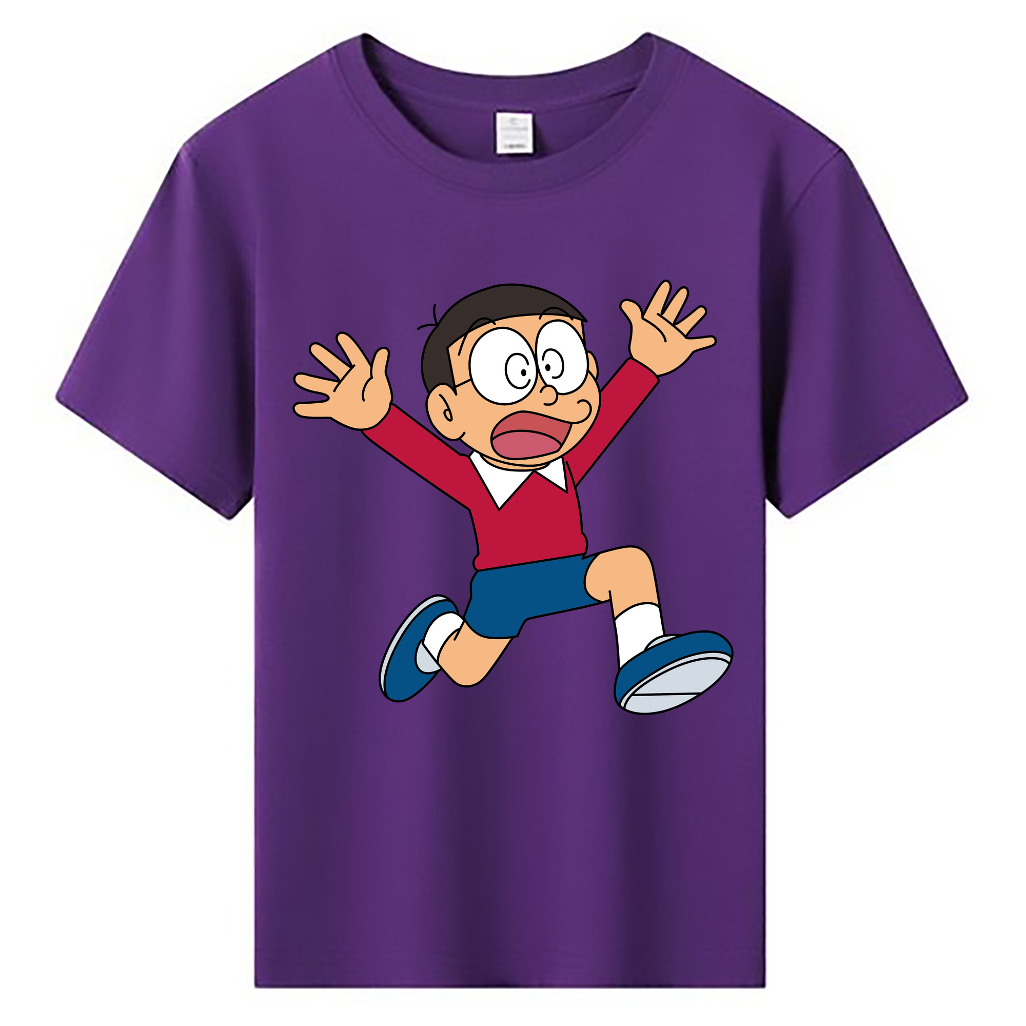 （画像用） ドラえもん 野比 のび太 Doraemon Nobita Nobi 綿100％キッズTシャツ（フロントプリント）