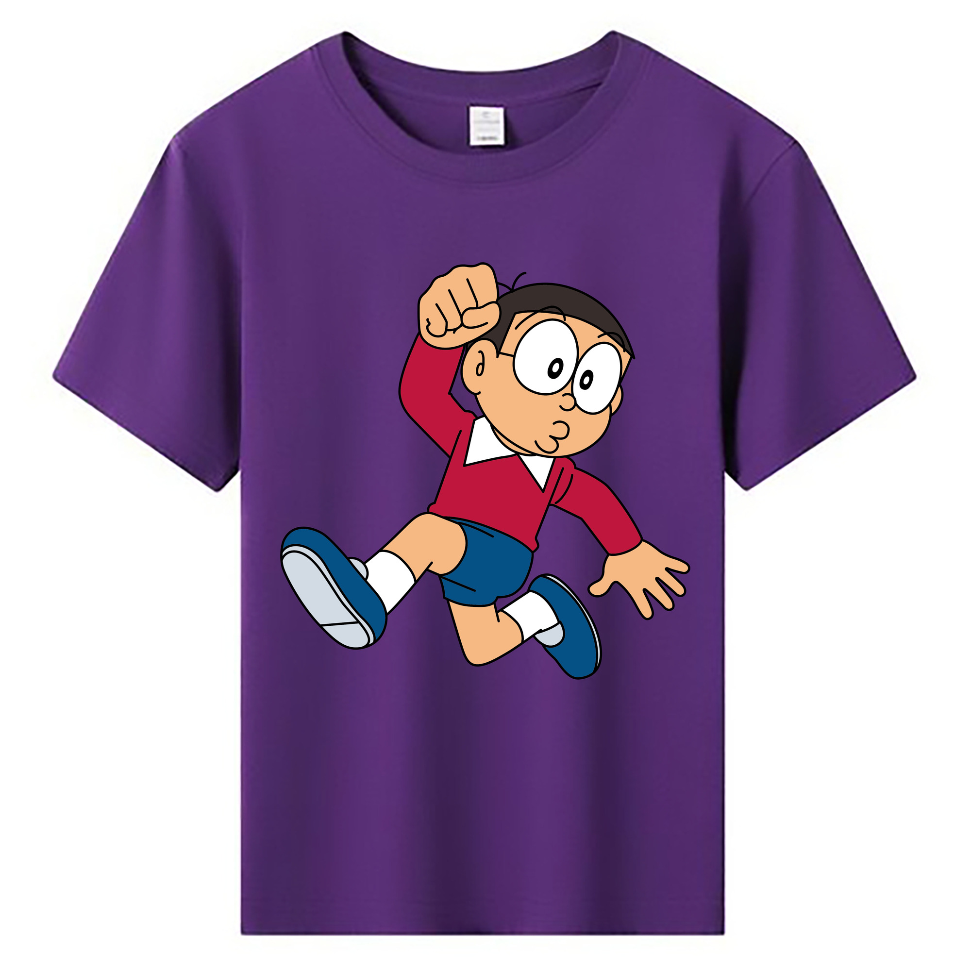 （画像用） ドラえもん 野比 のび太 Doraemon Nobita Nobi 綿100％キッズTシャツ（フロントプリント）