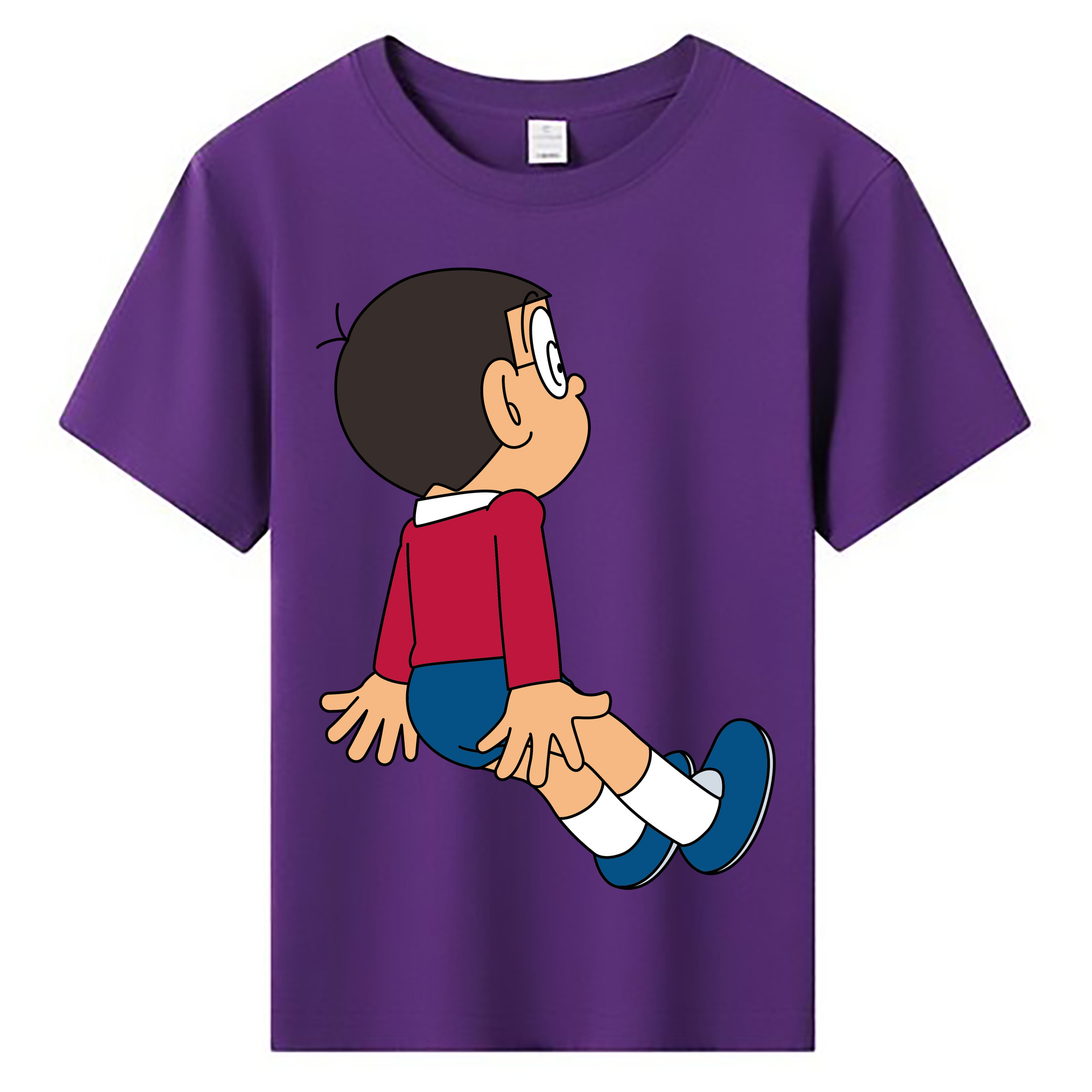 （画像用） ドラえもん 野比 のび太 Doraemon Nobita Nobi 綿100％キッズTシャツ（フロントプリント）
