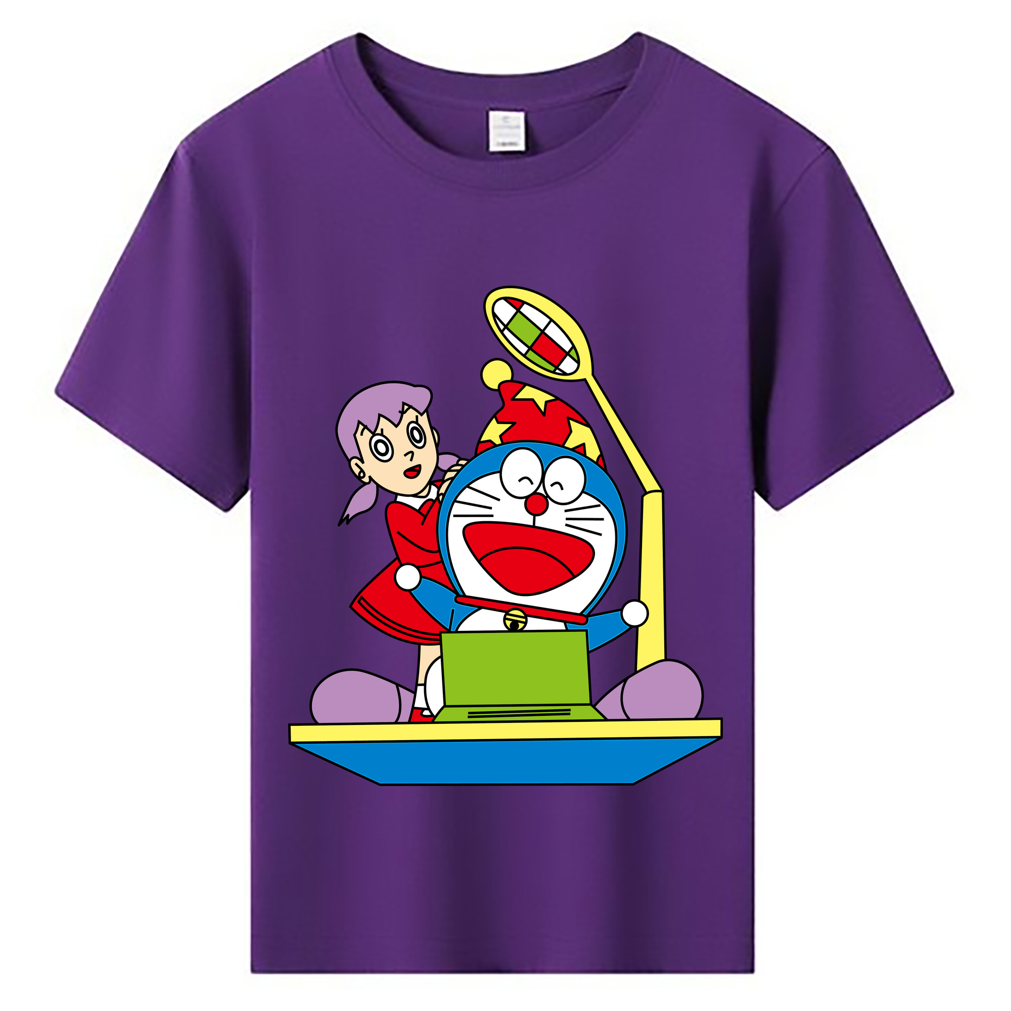 （画像用） ドラえもん みなもと しずか Doraemon Shizuka Minamoto 綿100％キッズTシャツ（フロントプリント）