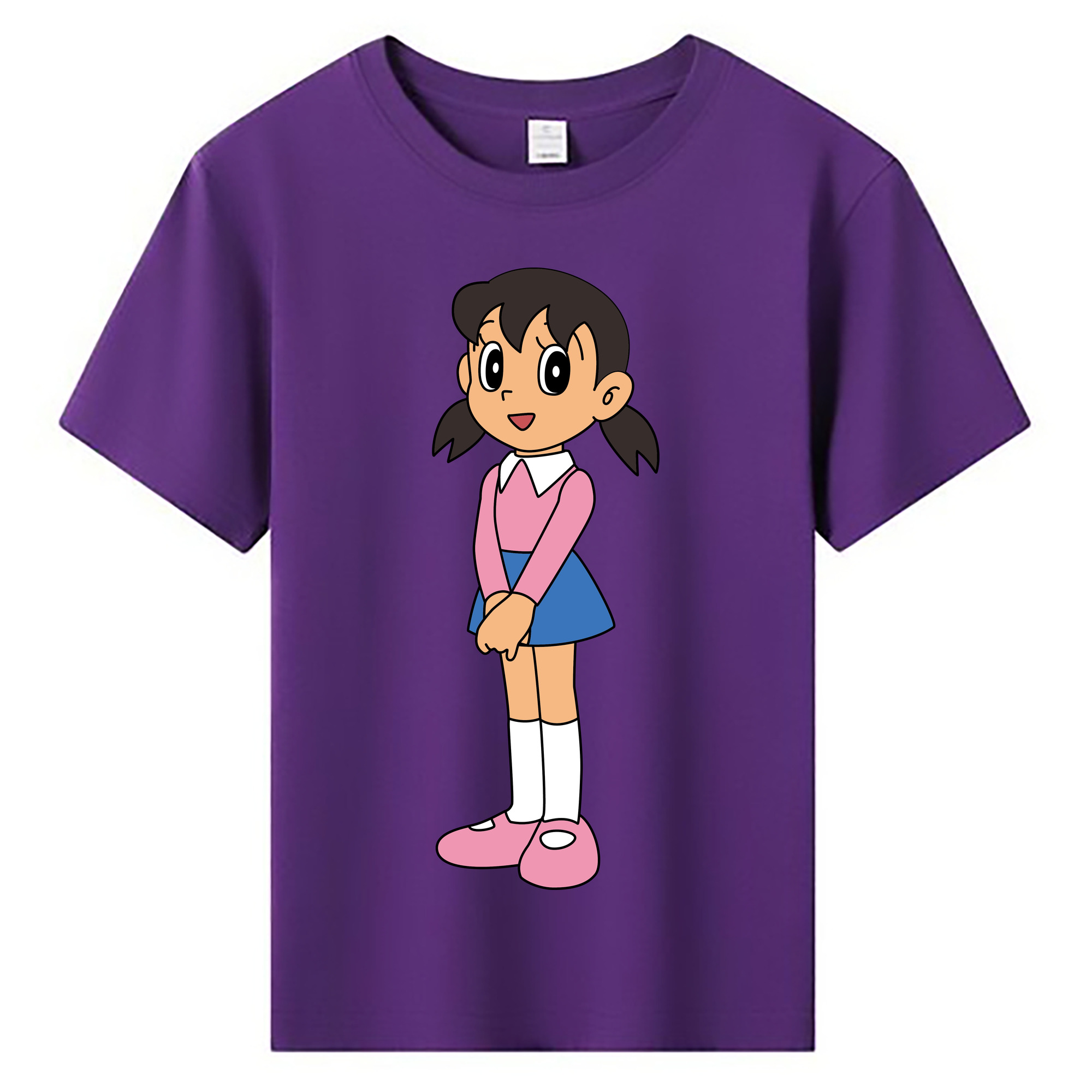 （画像用） ドラえもん みなもと しずか Doraemon Shizuka Minamoto 綿100％キッズTシャツ（フロントプリント）