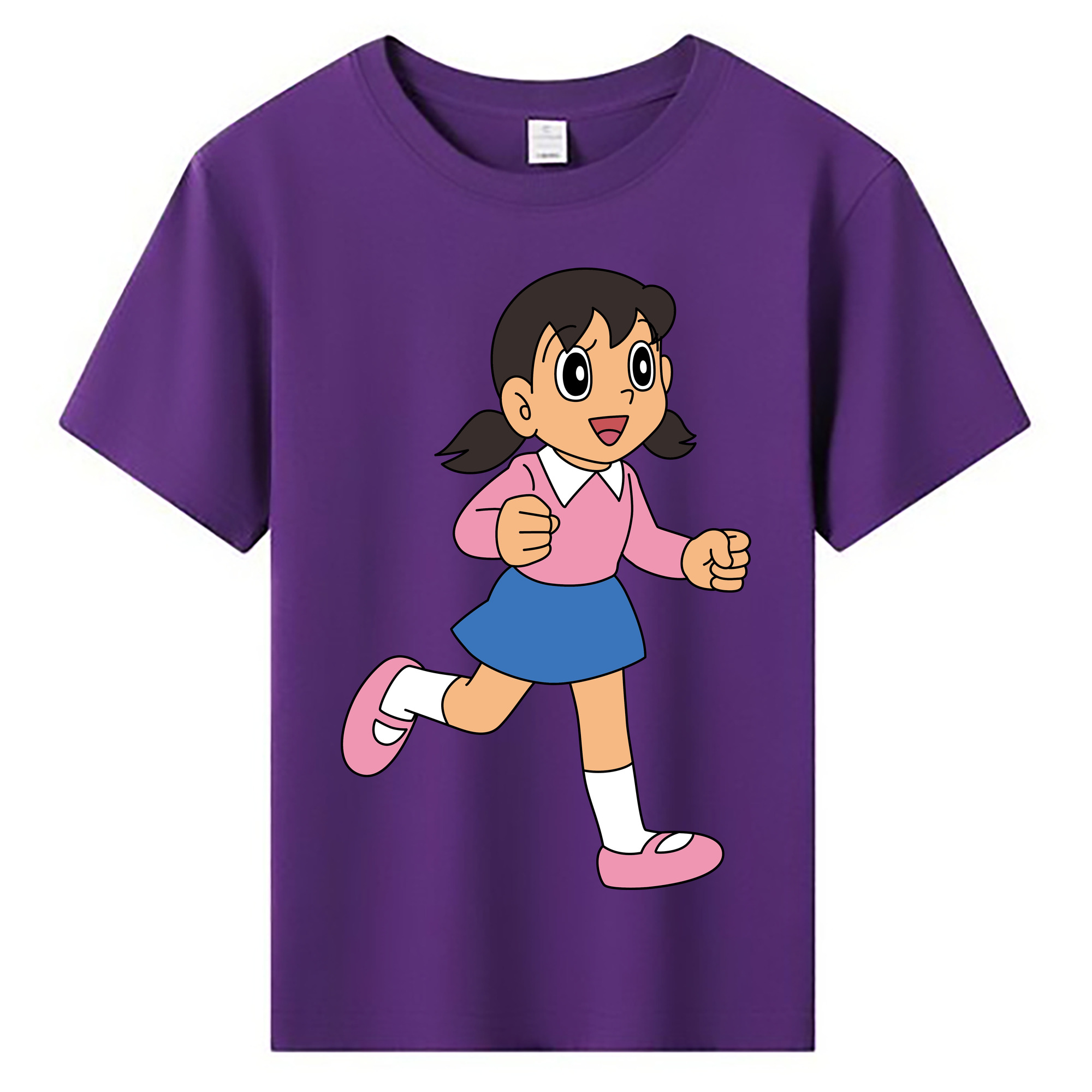 （画像用） ドラえもん みなもと しずか Doraemon Shizuka Minamoto 綿100％キッズTシャツ（フロントプリント）