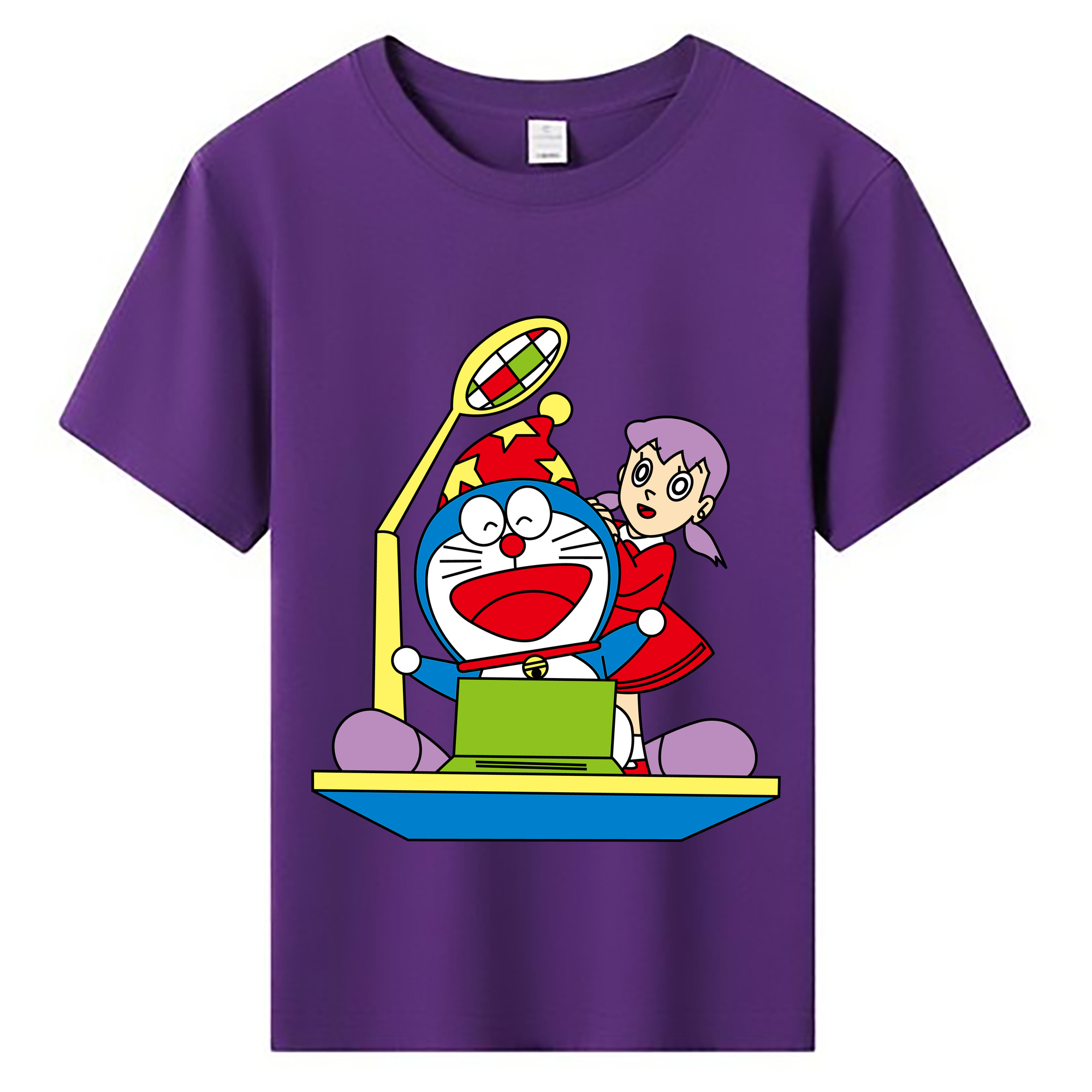 （画像用） ドラえもん みなもと しずか Doraemon Shizuka Minamoto 綿100％キッズTシャツ（フロントプリント）
