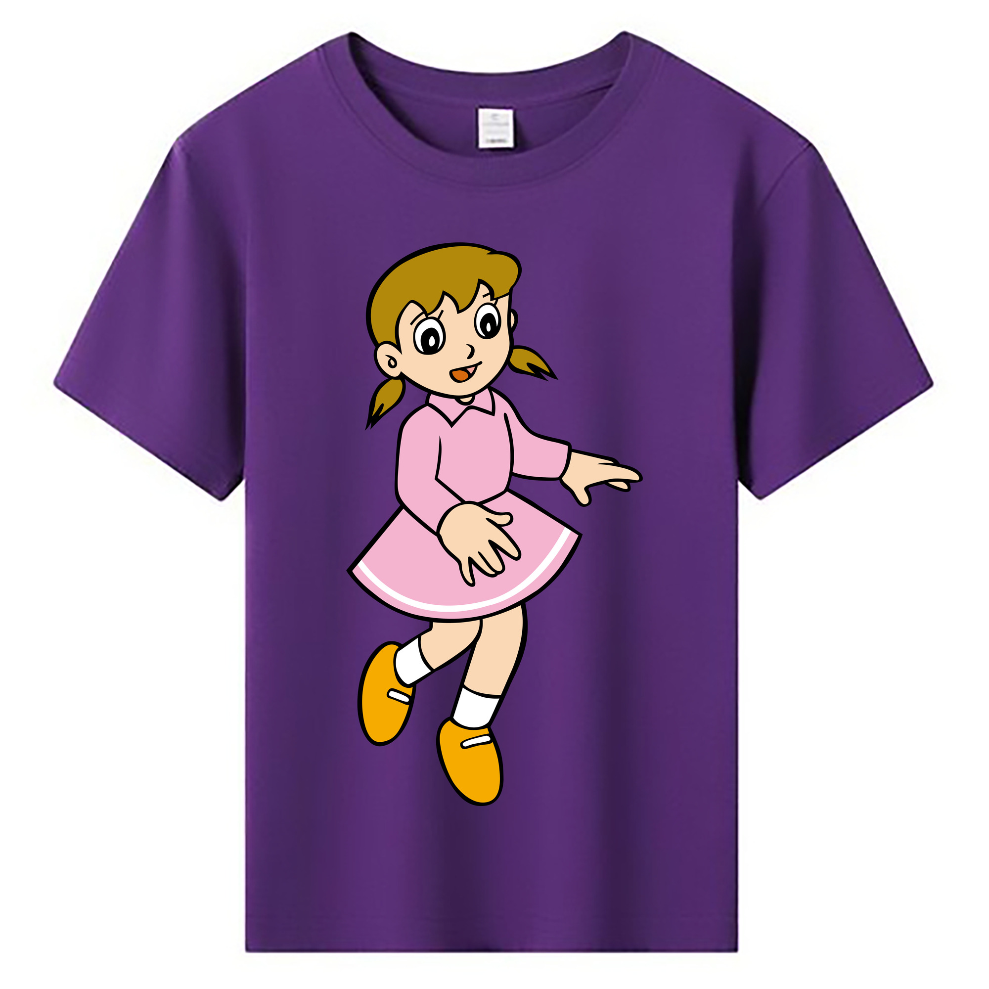 （画像用） ドラえもん みなもと しずか Doraemon Shizuka Minamoto 綿100％キッズTシャツ（フロントプリント）