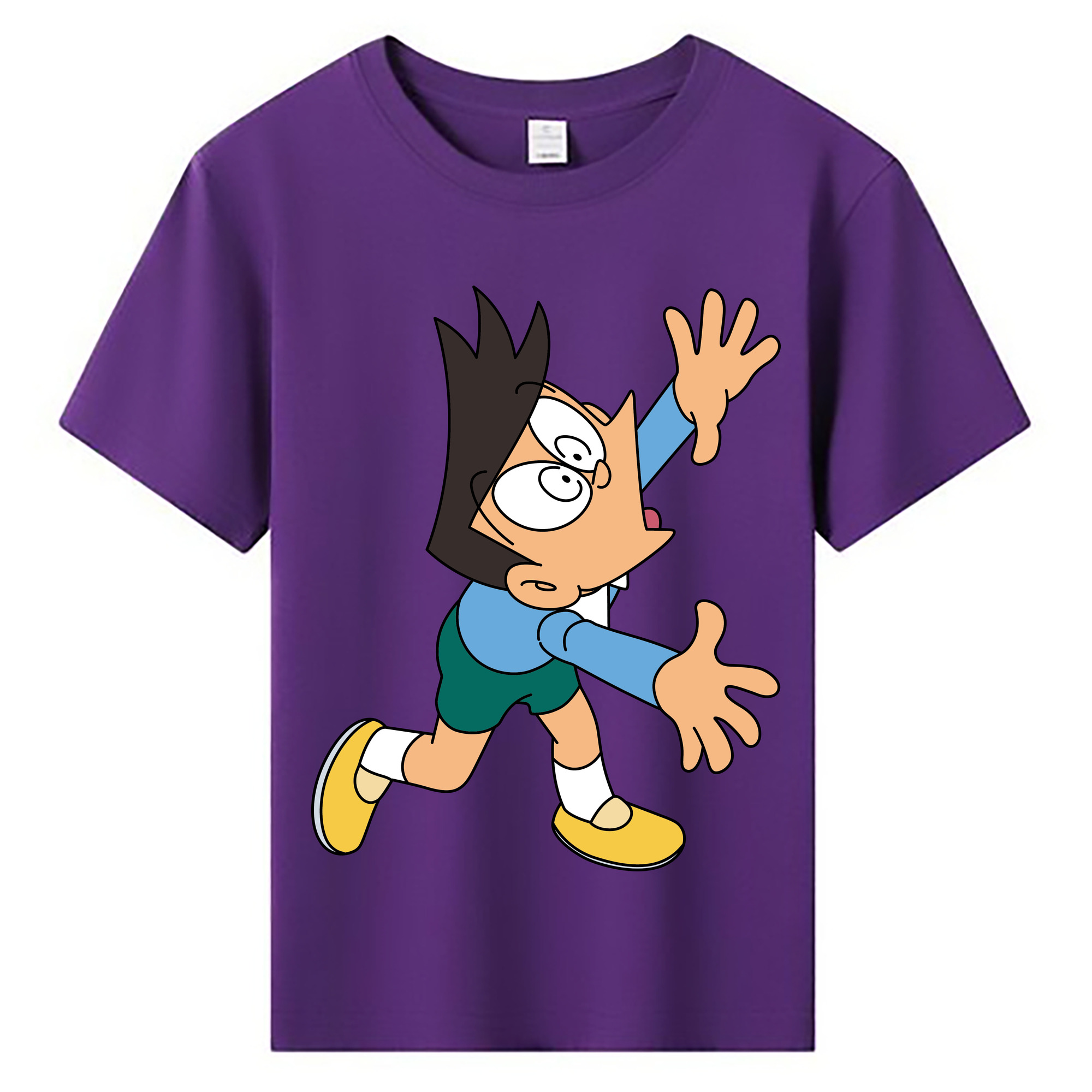 （画像用） ドラえもん 骨川 スネ夫 Doraemon Honekawa Suneo 綿100％キッズTシャツ（フロントプリント）