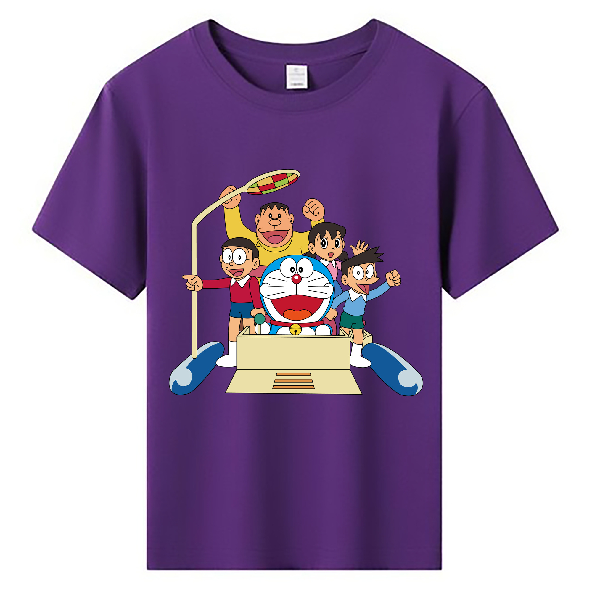 （画像用） ドラえもん 骨川 スネ夫 Doraemon Honekawa Suneo 綿100％キッズTシャツ（フロントプリント）
