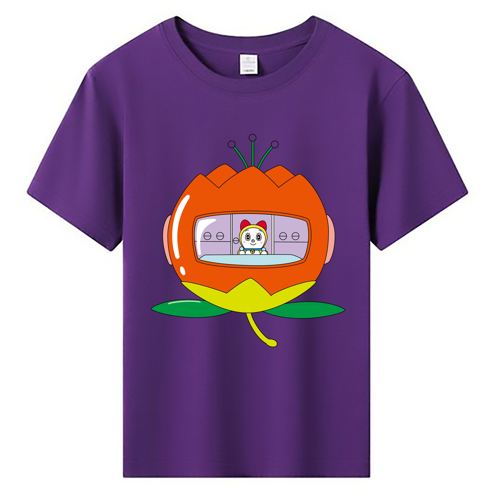 （画像用） ドラえもん ドラミ Doraemon Dorami 綿100％キッズTシャツ（フロントプリント）