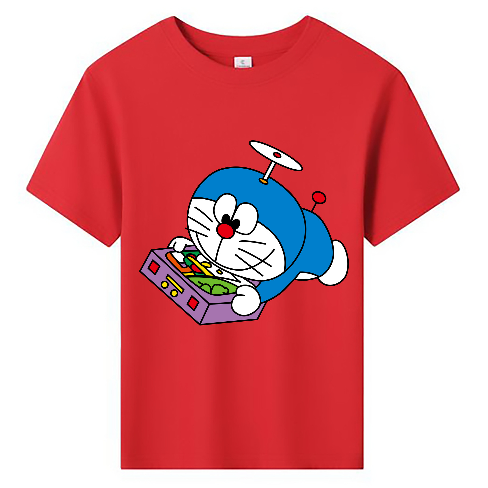 （画像用） ドラえもん Doraemon 綿100％キッズTシャツ（フロントプリント）