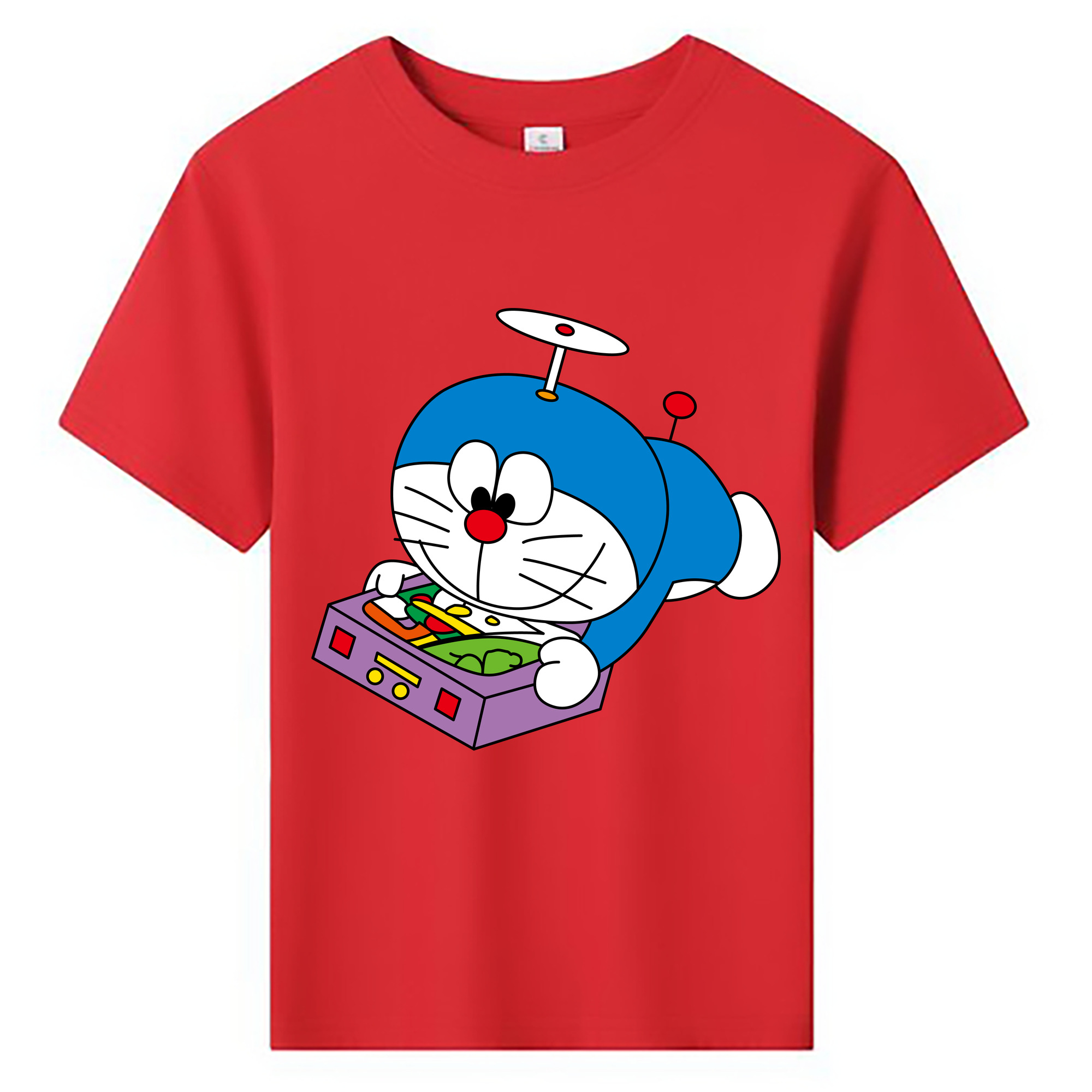 （画像用） ドラえもん Doraemon 綿100％キッズTシャツ（フロントプリント）