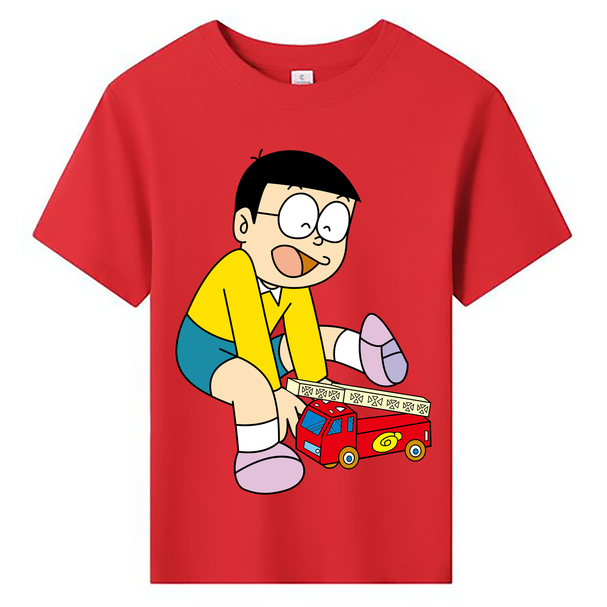 （画像用） ドラえもん 野比 のび太 Doraemon Nobita Nobi 綿100％キッズTシャツ（フロントプリント）