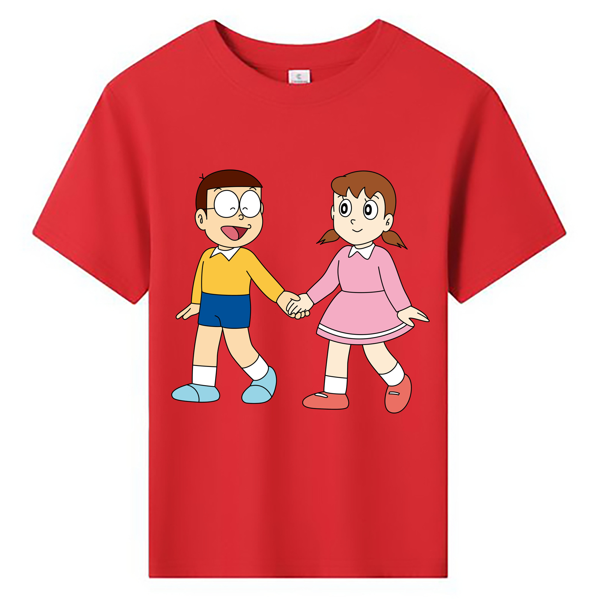 （画像用） ドラえもん 野比 のび太 Doraemon Nobita Nobi 綿100％キッズTシャツ（フロントプリント）