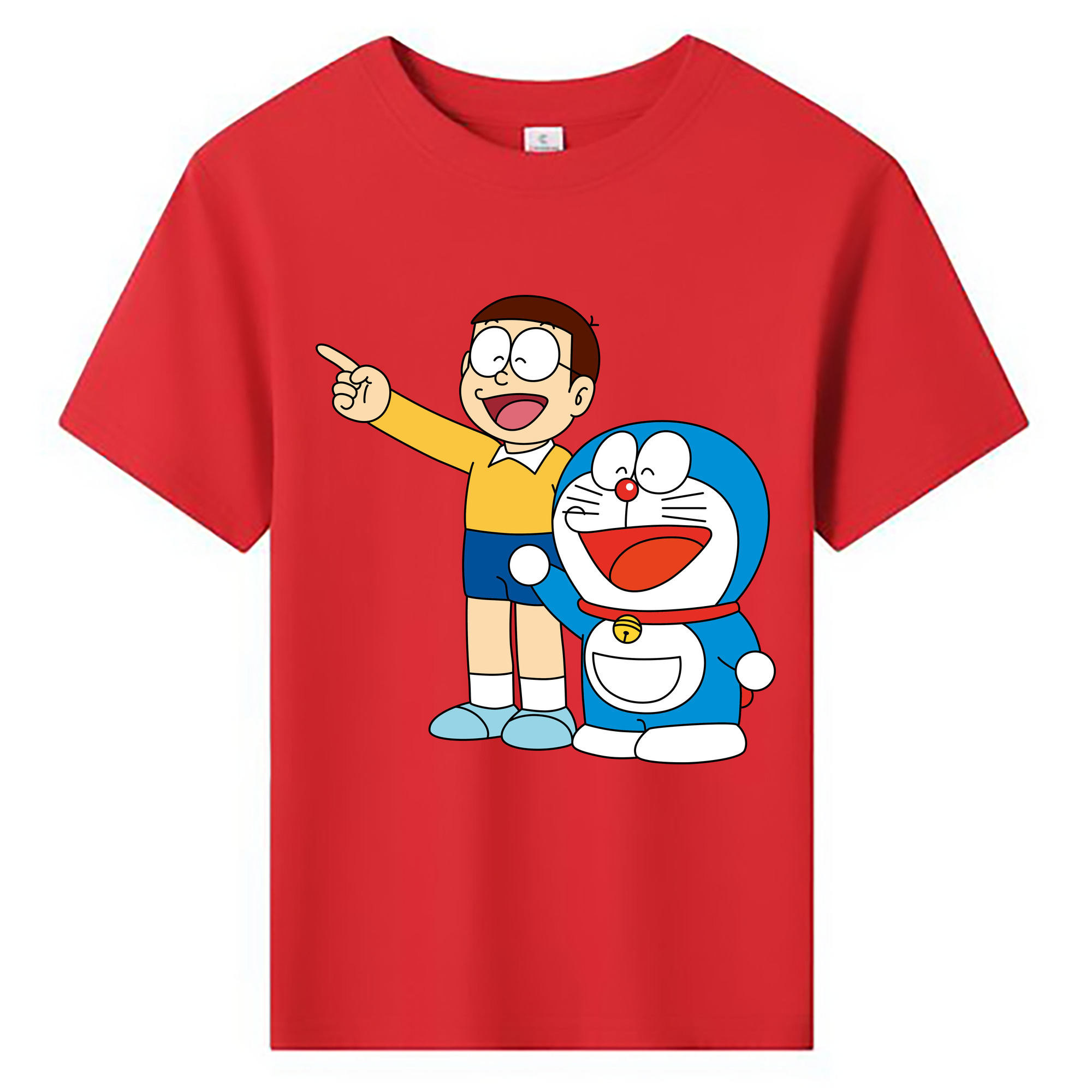 （画像用） ドラえもん 野比 のび太 Doraemon Nobita Nobi 綿100％キッズTシャツ（フロントプリント）