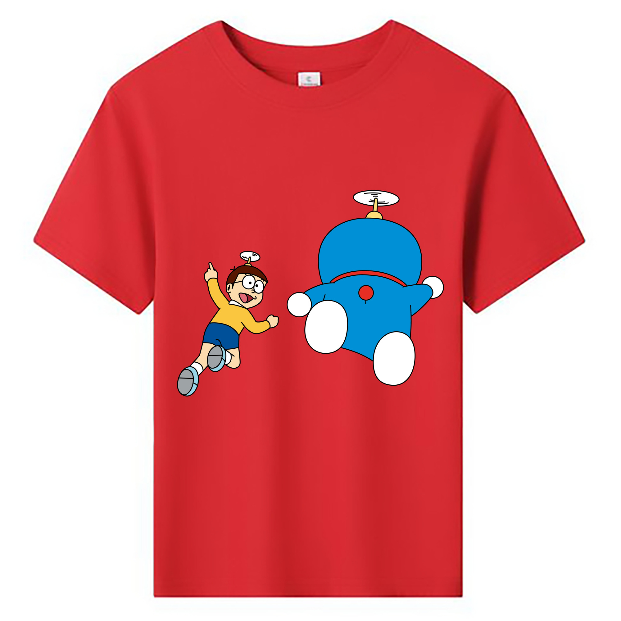 （画像用） ドラえもん 野比 のび太 Doraemon Nobita Nobi 綿100％キッズTシャツ（フロントプリント）