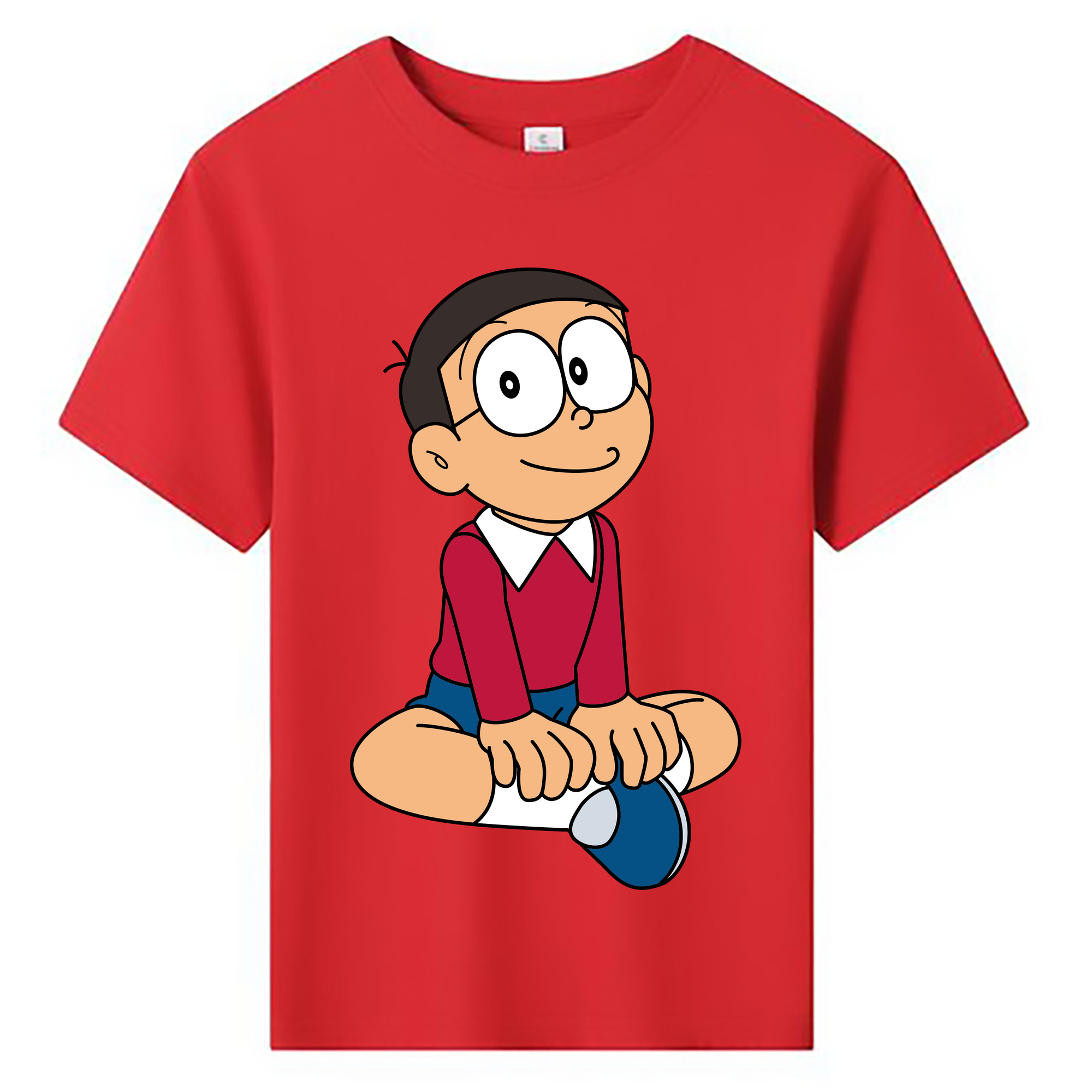 （画像用） ドラえもん 野比 のび太 Doraemon Nobita Nobi 綿100％キッズTシャツ（フロントプリント）