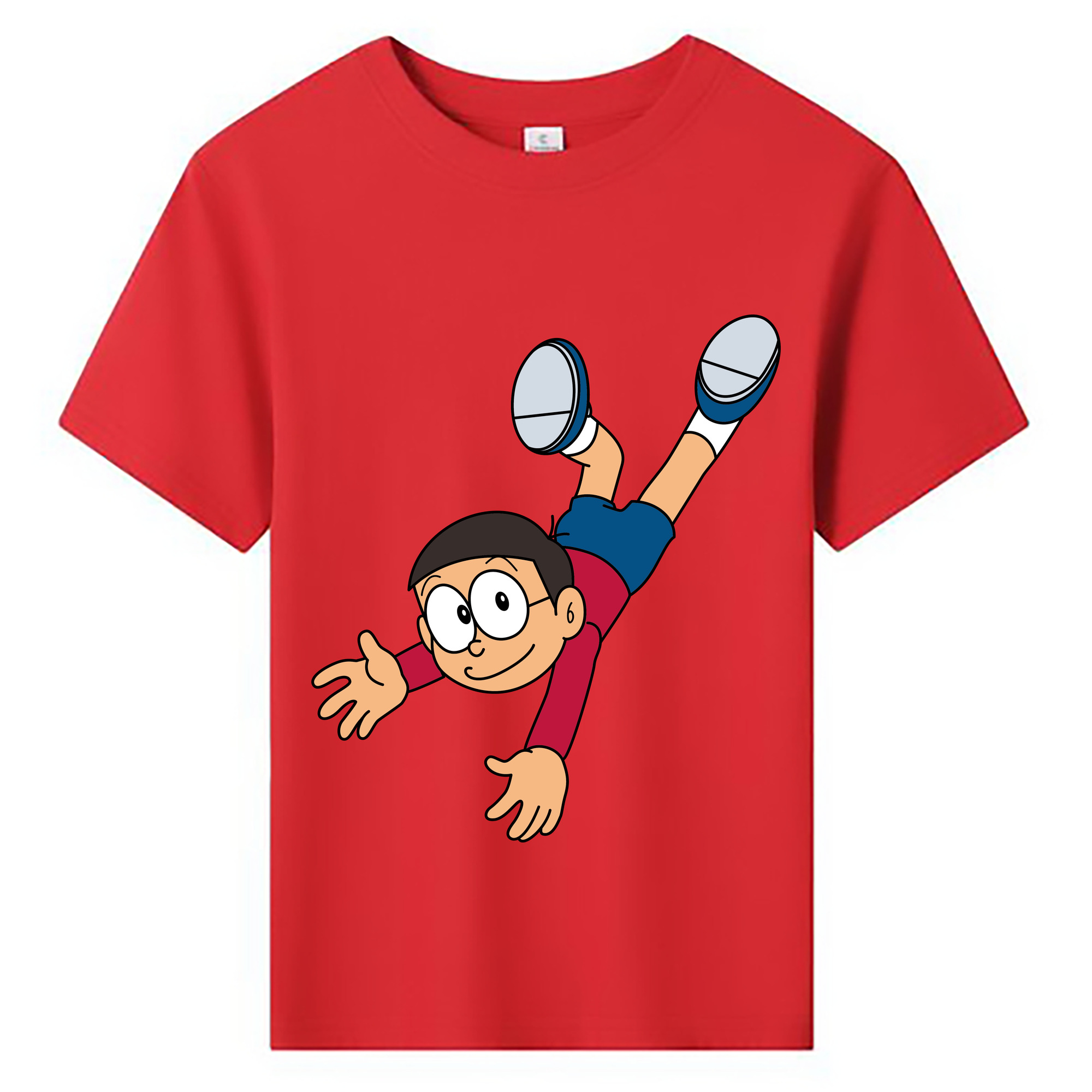 （画像用） ドラえもん 野比 のび太 Doraemon Nobita Nobi 綿100％キッズTシャツ（フロントプリント）