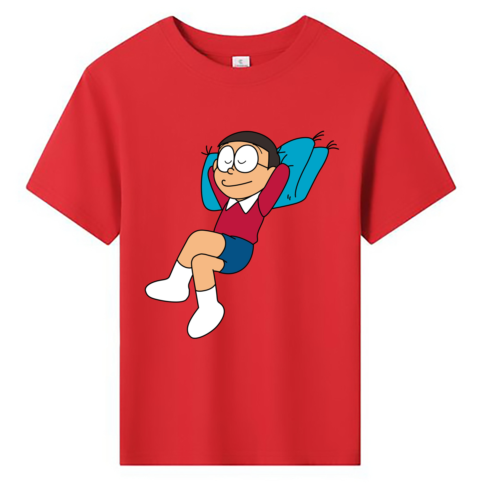 （画像用） ドラえもん 野比 のび太 Doraemon Nobita Nobi 綿100％キッズTシャツ（フロントプリント）