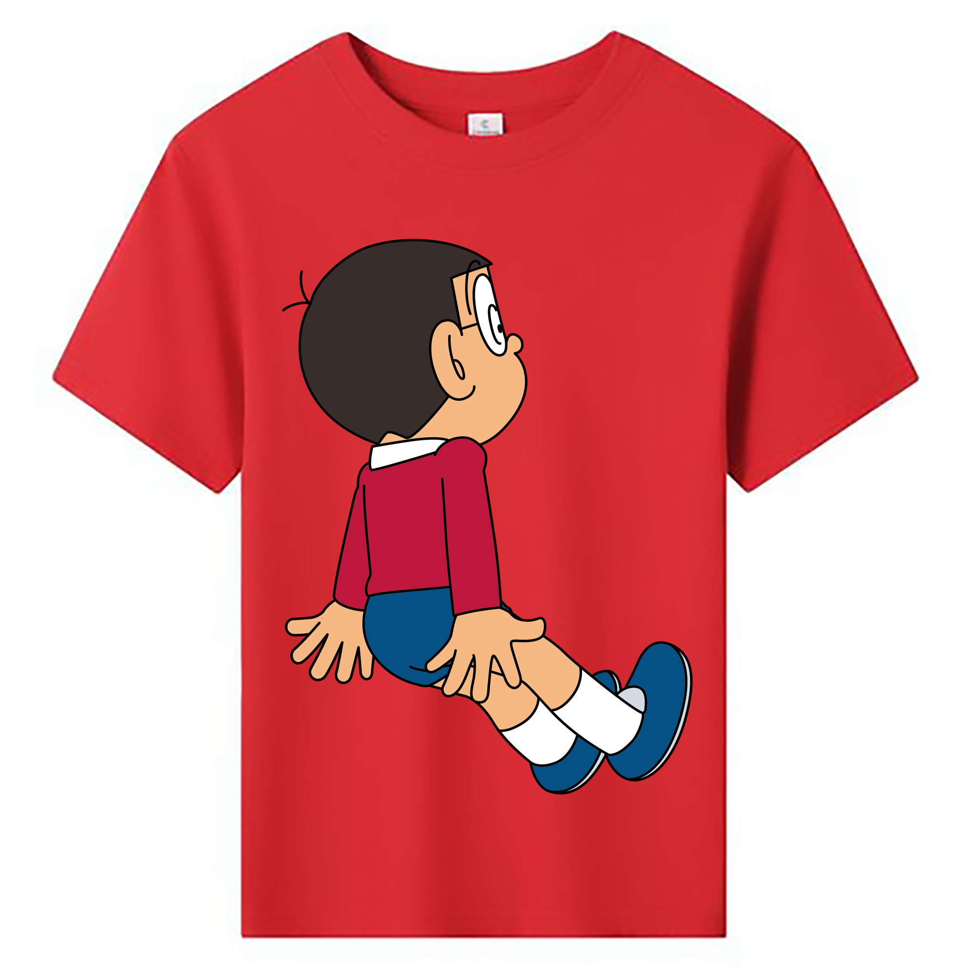 （画像用） ドラえもん 野比 のび太 Doraemon Nobita Nobi 綿100％キッズTシャツ（フロントプリント）