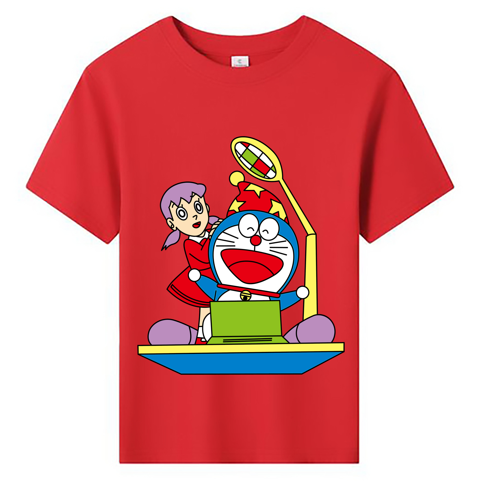 （画像用） ドラえもん みなもと しずか Doraemon Shizuka Minamoto 綿100％キッズTシャツ（フロントプリント）
