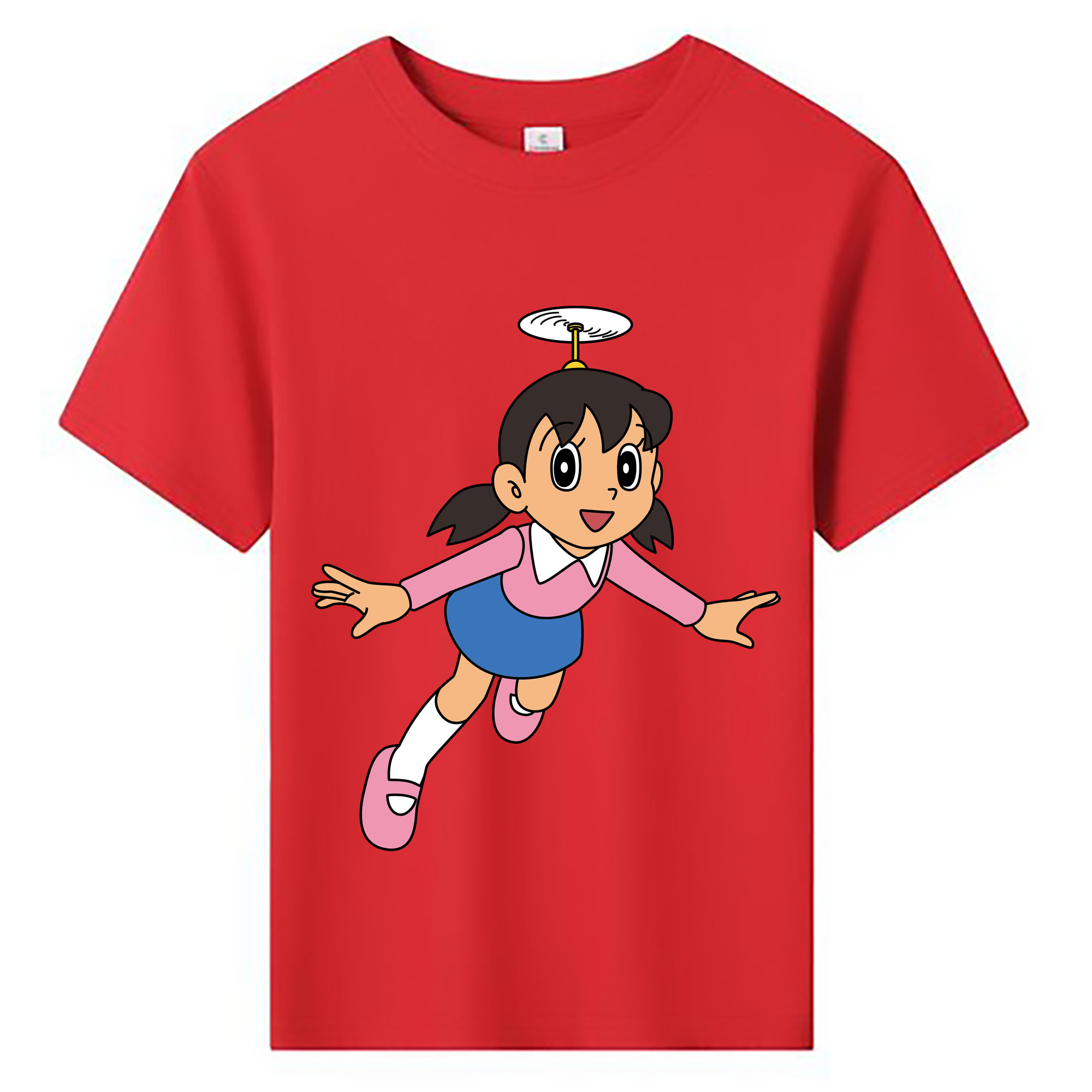 （画像用） ドラえもん みなもと しずか Doraemon Shizuka Minamoto 綿100％キッズTシャツ（フロントプリント）