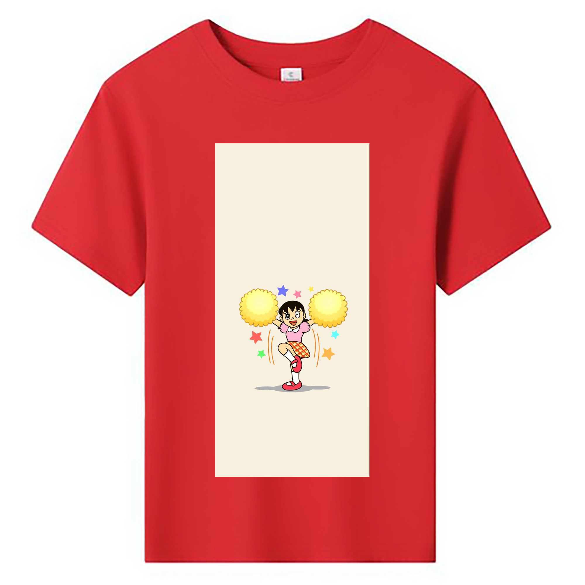 （画像用） ドラえもん みなもと しずか Doraemon Shizuka Minamoto 綿100％キッズTシャツ（フロントプリント）