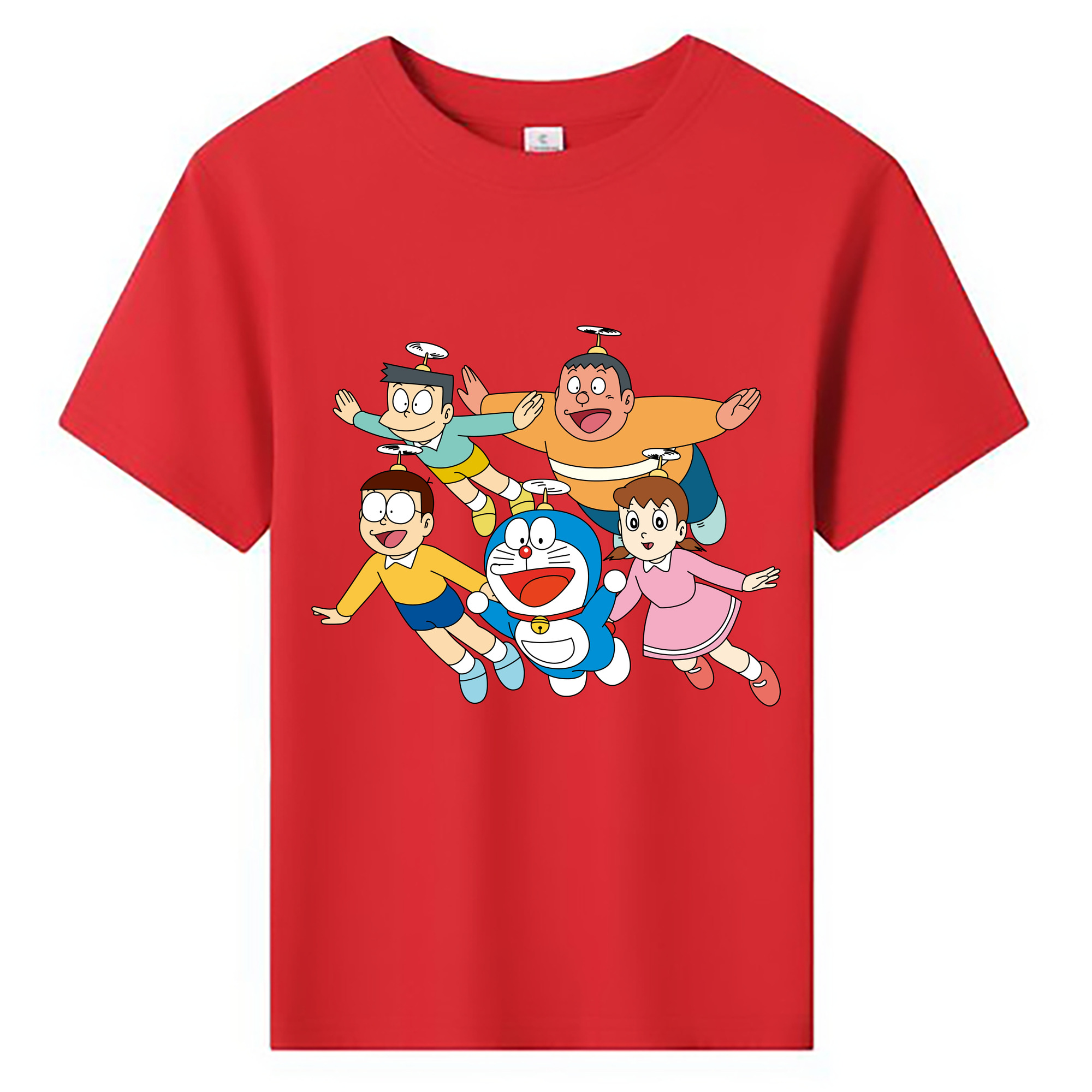 （画像用） ドラえもん 骨川 スネ夫 Doraemon Honekawa Suneo 綿100％キッズTシャツ（フロントプリント）