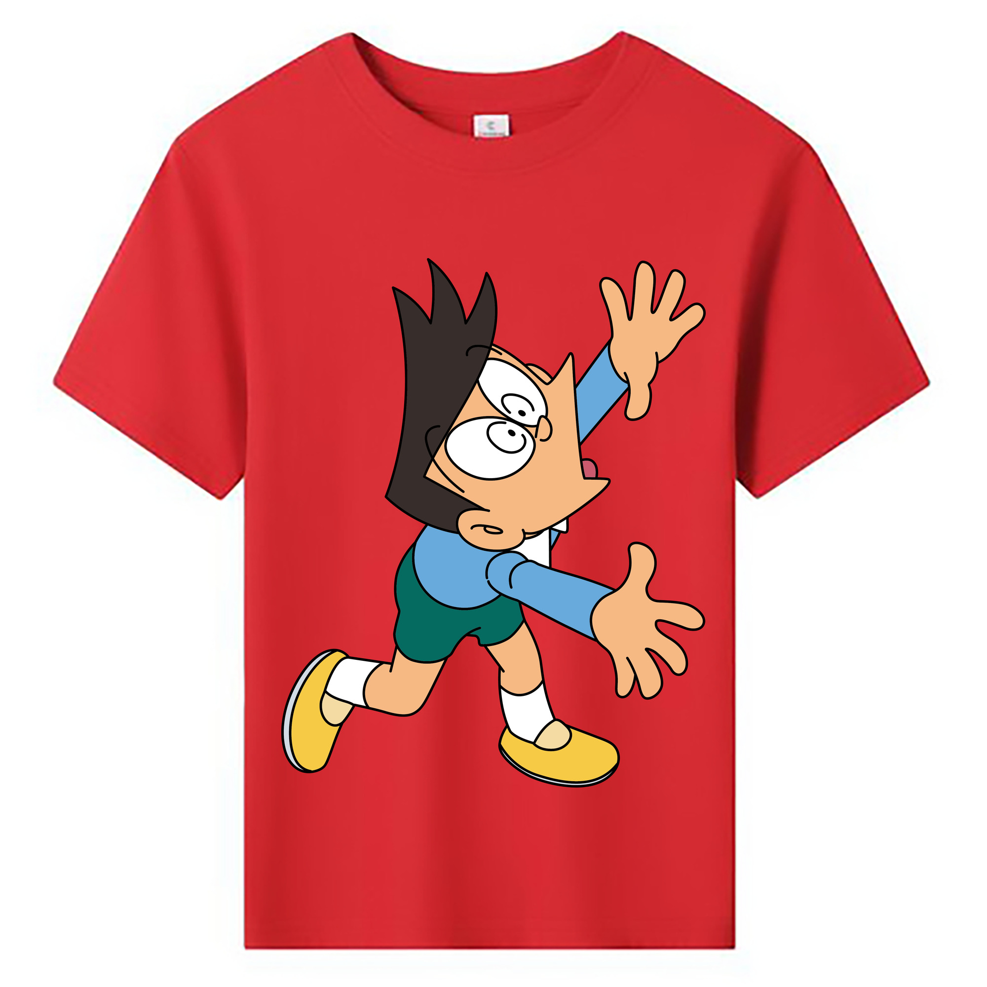 （画像用） ドラえもん 骨川 スネ夫 Doraemon Honekawa Suneo 綿100％キッズTシャツ（フロントプリント）