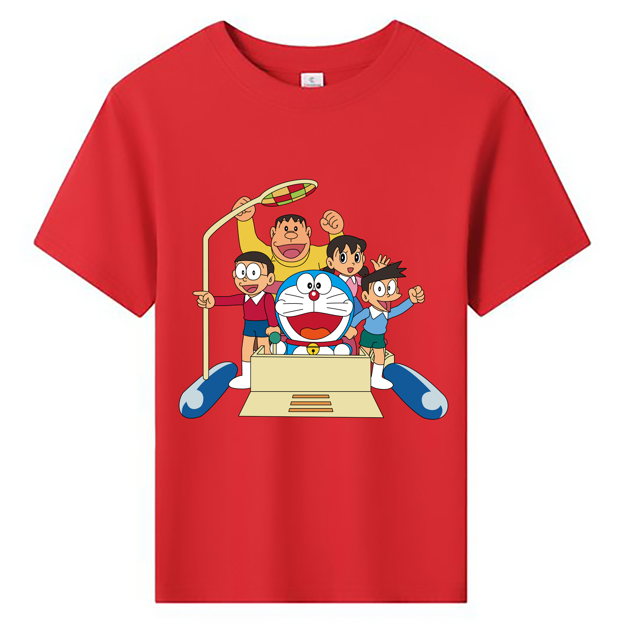 （画像用） ドラえもん 骨川 スネ夫 Doraemon Honekawa Suneo 綿100％キッズTシャツ（フロントプリント）