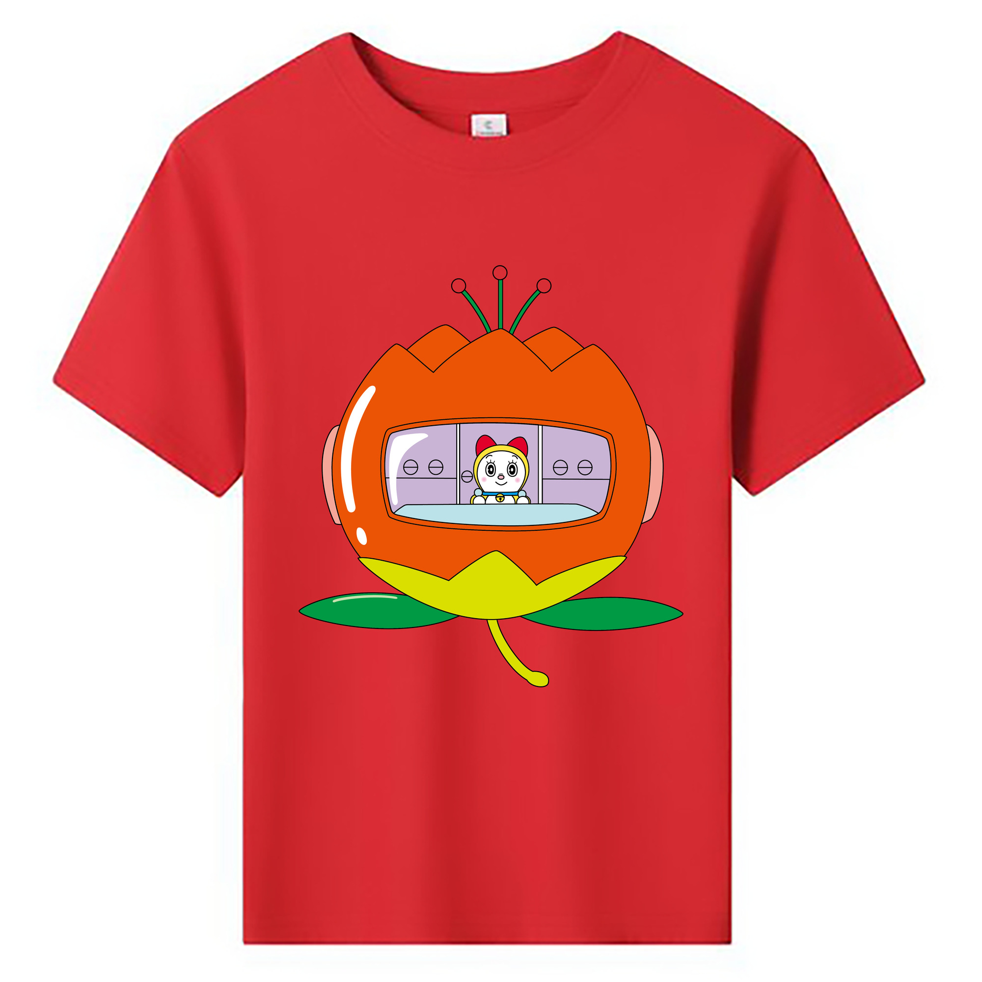 （画像用） ドラえもん ドラミ Doraemon Dorami 綿100％キッズTシャツ（フロントプリント）