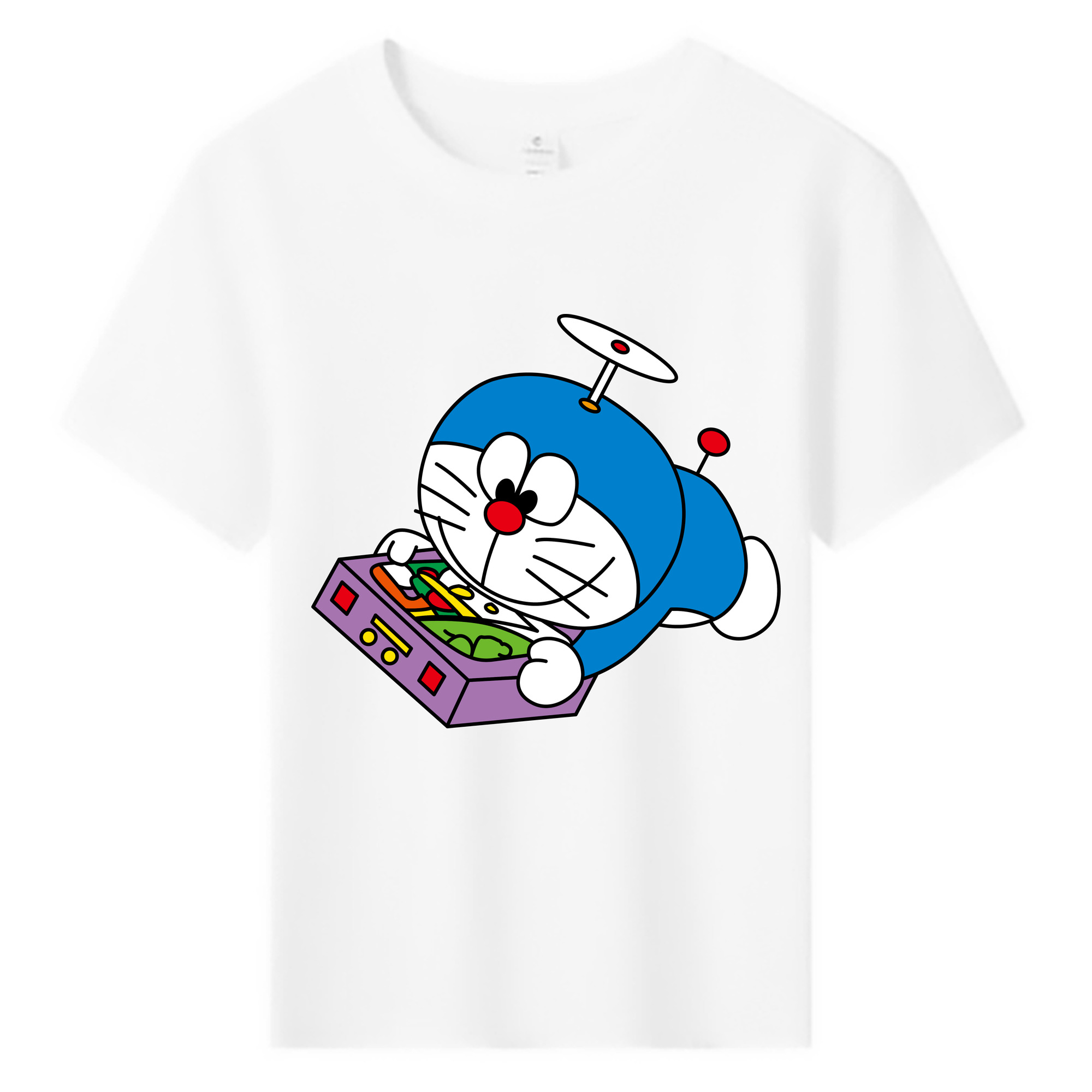 （画像用） ドラえもん Doraemon 綿100％キッズTシャツ（フロントプリント）