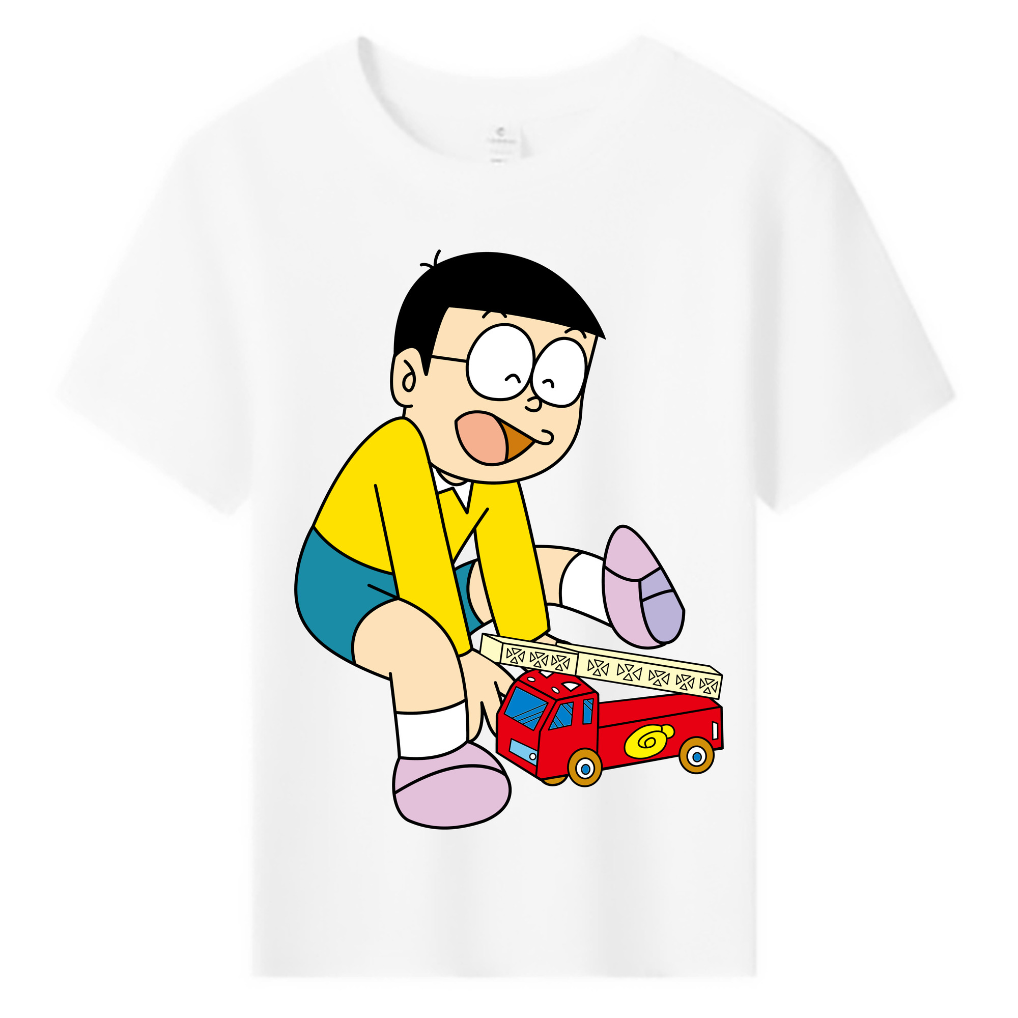 （画像用） ドラえもん 野比 のび太 Doraemon Nobita Nobi 綿100％キッズTシャツ（フロントプリント）