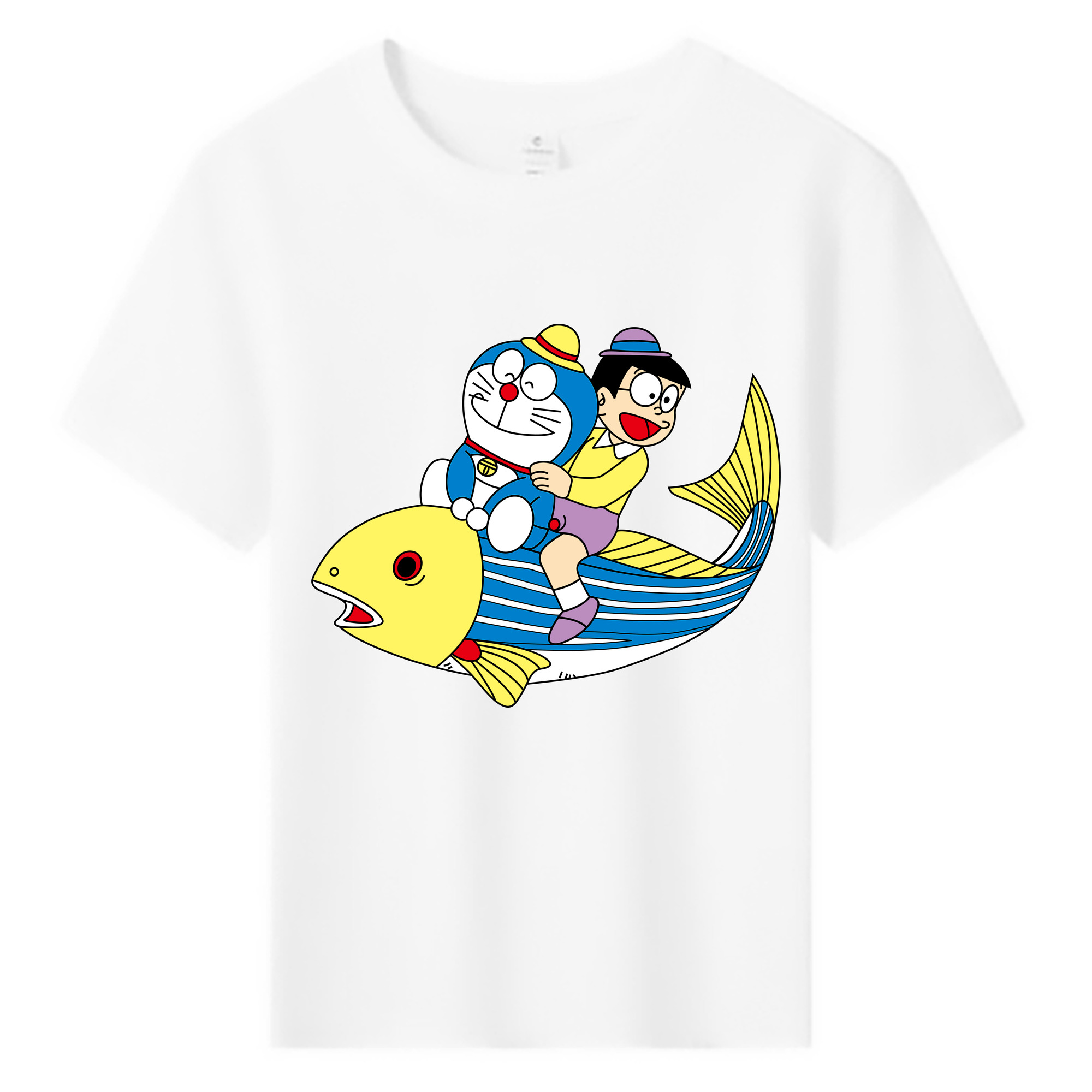 （画像用） ドラえもん 野比 のび太 Doraemon Nobita Nobi 綿100％キッズTシャツ（フロントプリント）