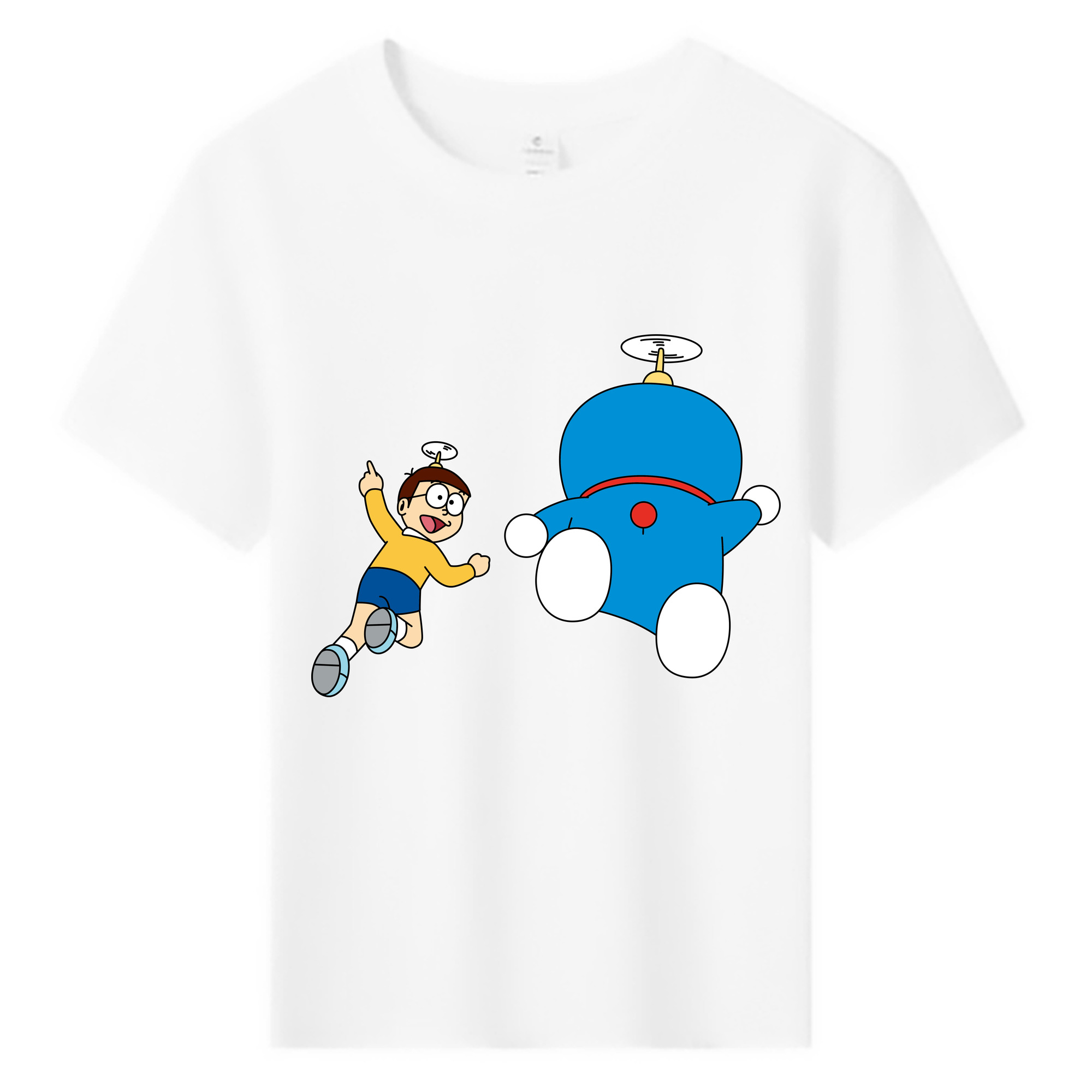 （画像用） ドラえもん 野比 のび太 Doraemon Nobita Nobi 綿100％キッズTシャツ（フロントプリント）