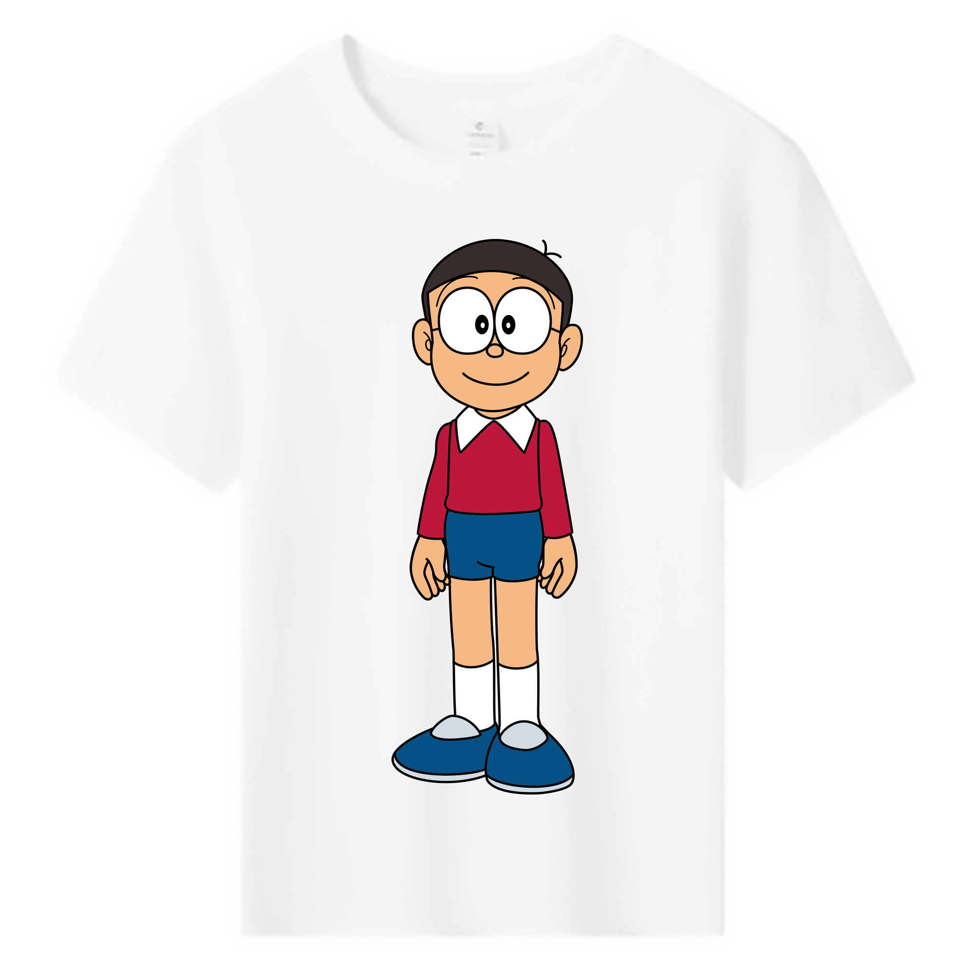 （画像用） ドラえもん 野比 のび太 Doraemon Nobita Nobi 綿100％キッズTシャツ（フロントプリント）