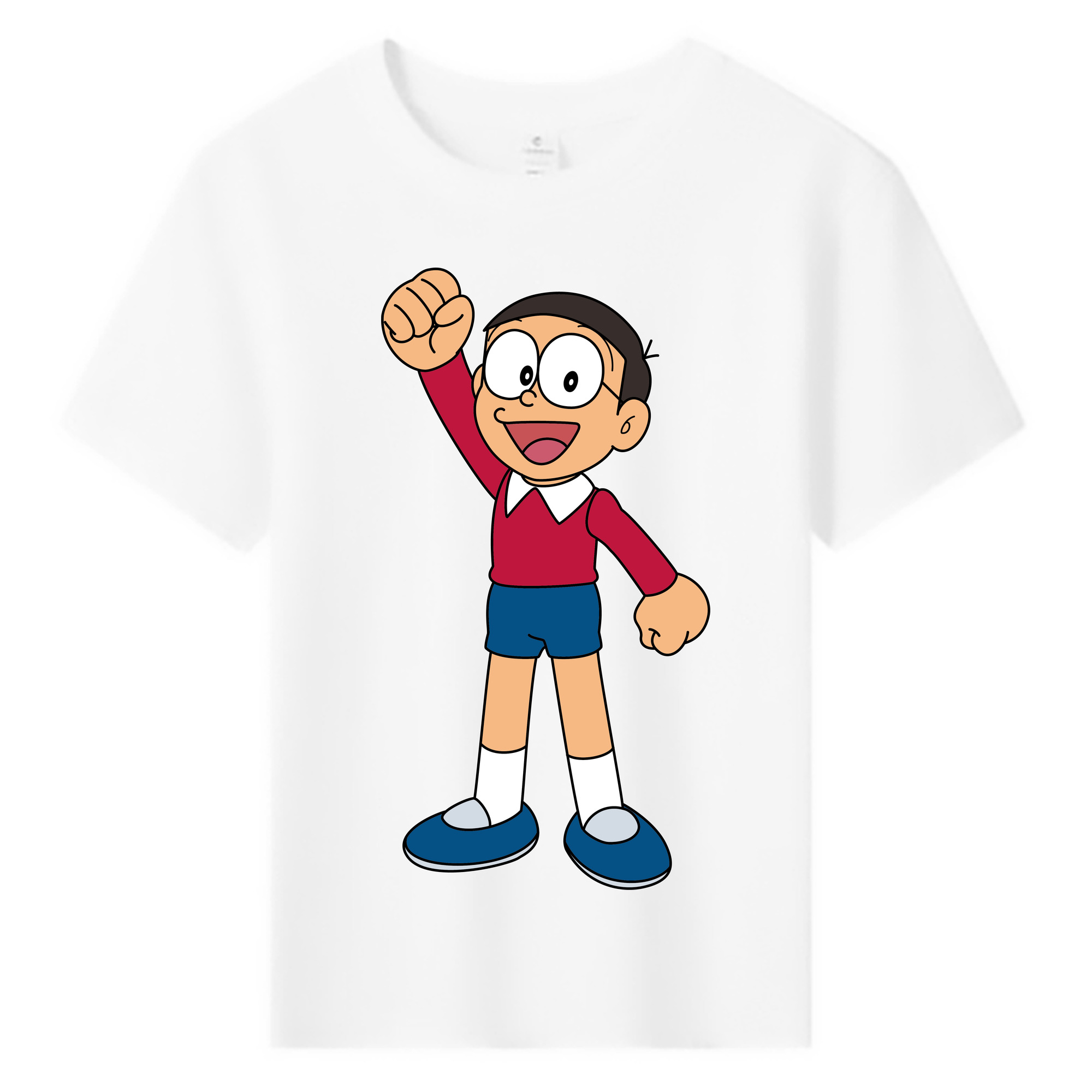 （画像用） ドラえもん 野比 のび太 Doraemon Nobita Nobi 綿100％キッズTシャツ（フロントプリント）