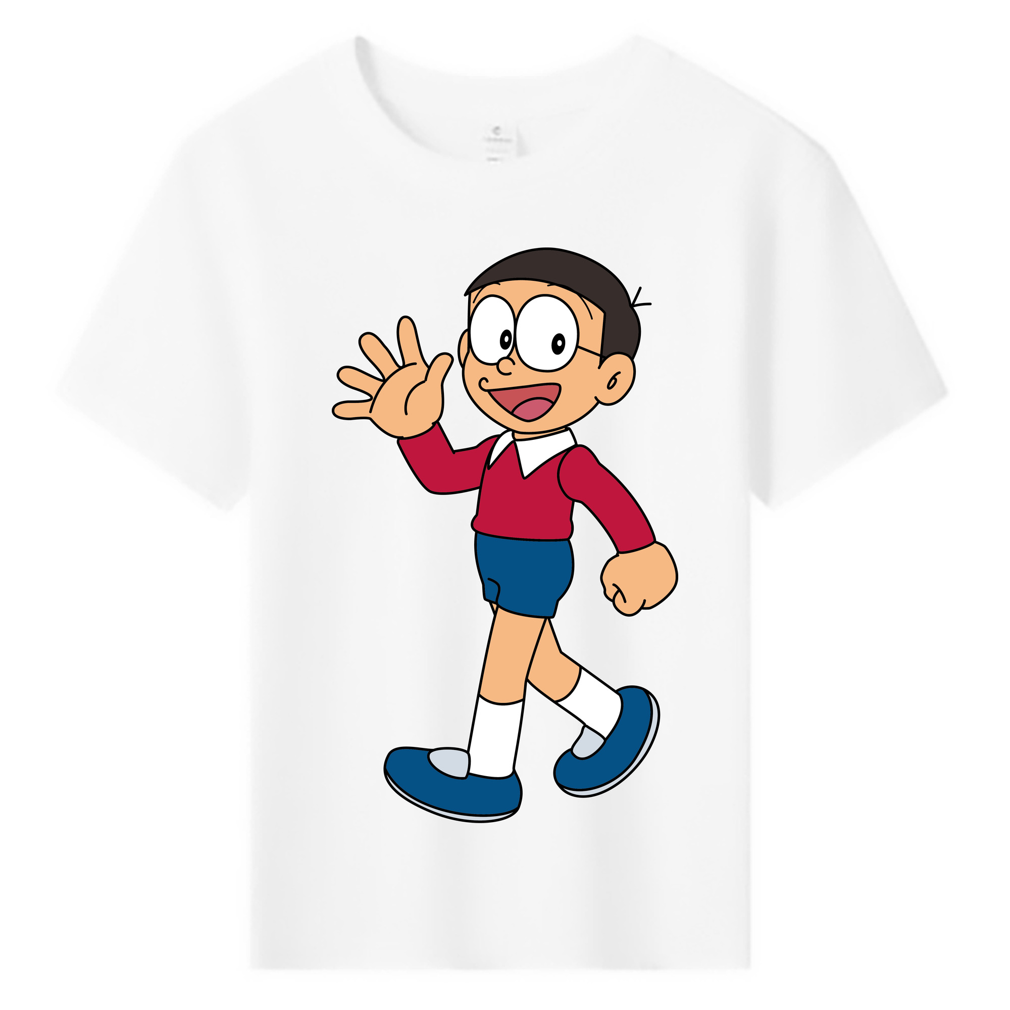 （画像用） ドラえもん 野比 のび太 Doraemon Nobita Nobi 綿100％キッズTシャツ（フロントプリント）