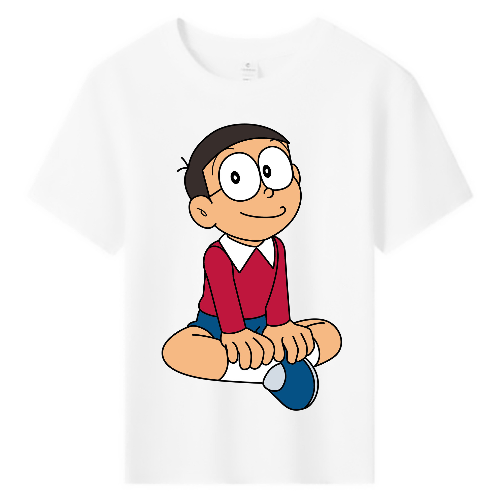 （画像用） ドラえもん 野比 のび太 Doraemon Nobita Nobi 綿100％キッズTシャツ（フロントプリント）