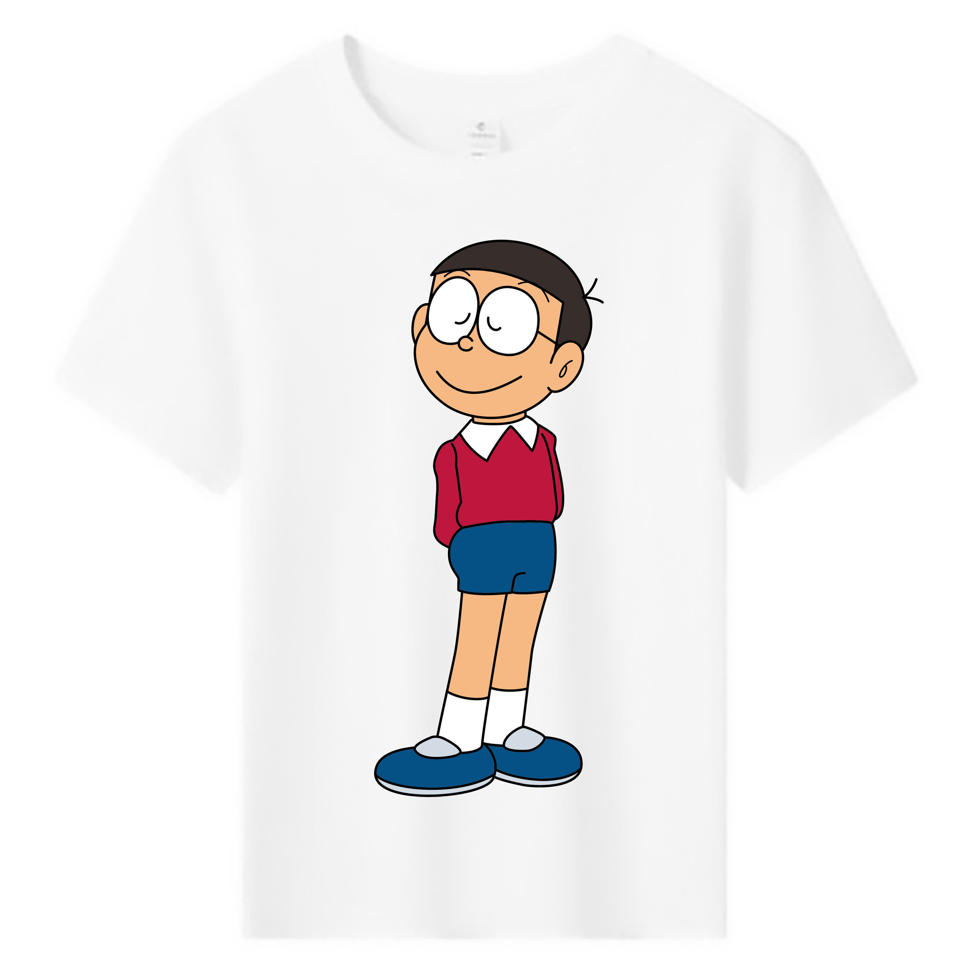 （画像用） ドラえもん 野比 のび太 Doraemon Nobita Nobi 綿100％キッズTシャツ（フロントプリント）