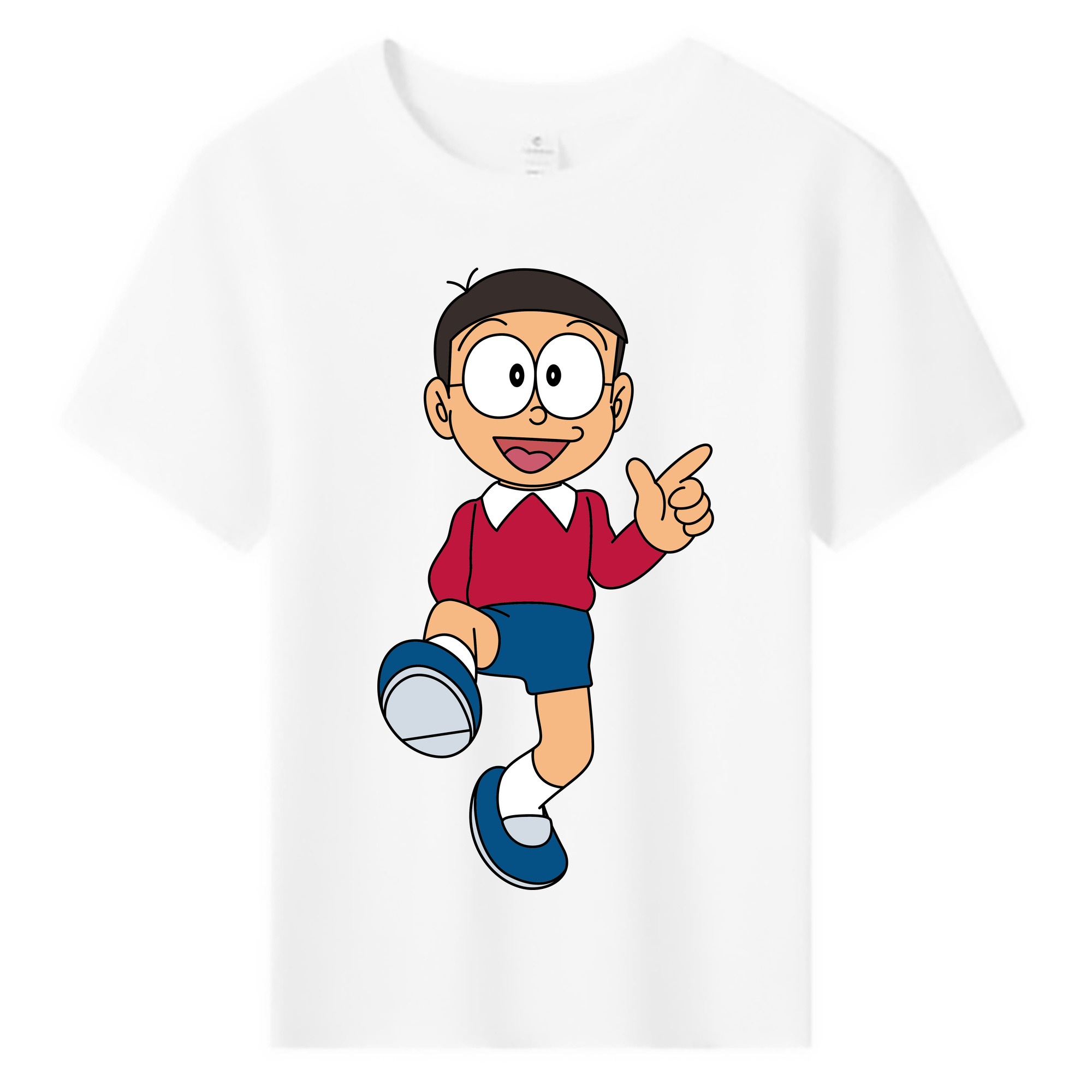 （画像用） ドラえもん 野比 のび太 Doraemon Nobita Nobi 綿100％キッズTシャツ（フロントプリント）