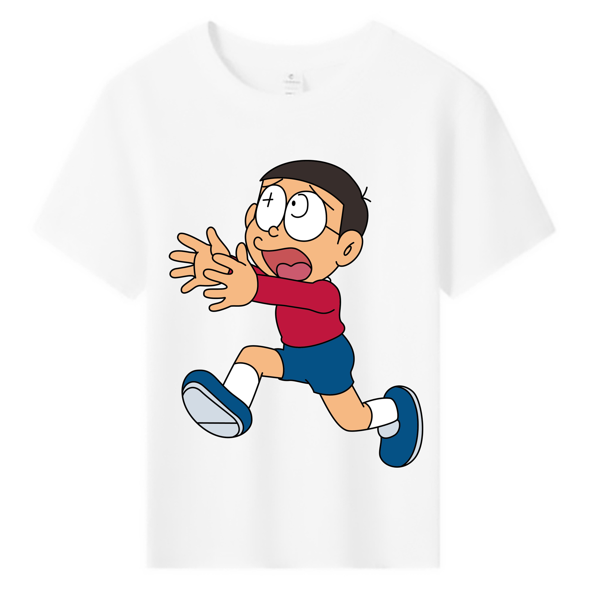 （画像用） ドラえもん 野比 のび太 Doraemon Nobita Nobi 綿100％キッズTシャツ（フロントプリント）