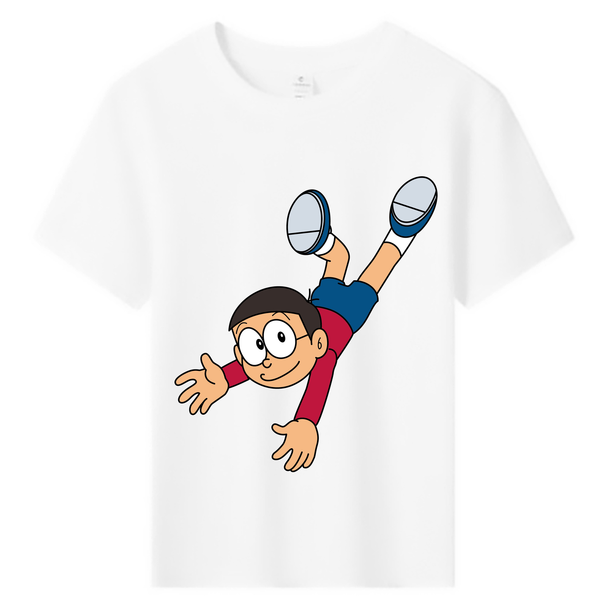 （画像用） ドラえもん 野比 のび太 Doraemon Nobita Nobi 綿100％キッズTシャツ（フロントプリント）