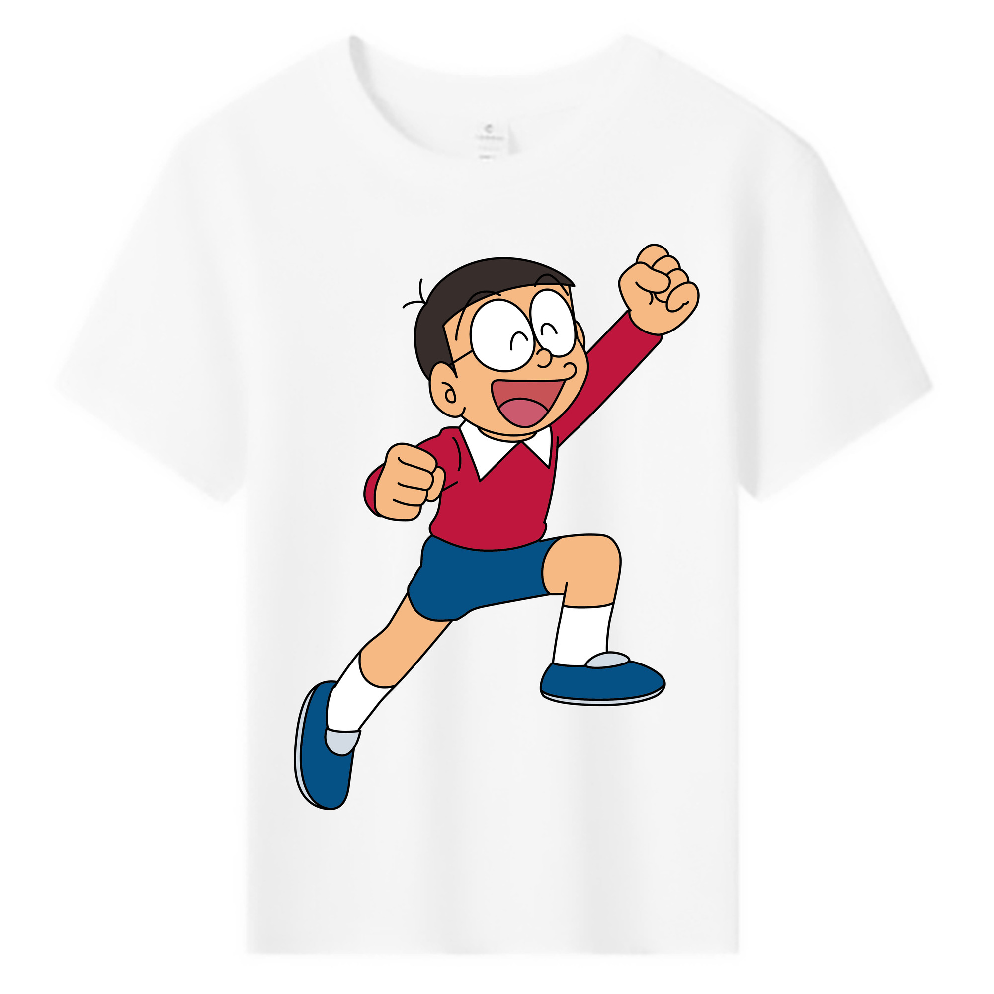 （画像用） ドラえもん 野比 のび太 Doraemon Nobita Nobi 綿100％キッズTシャツ（フロントプリント）