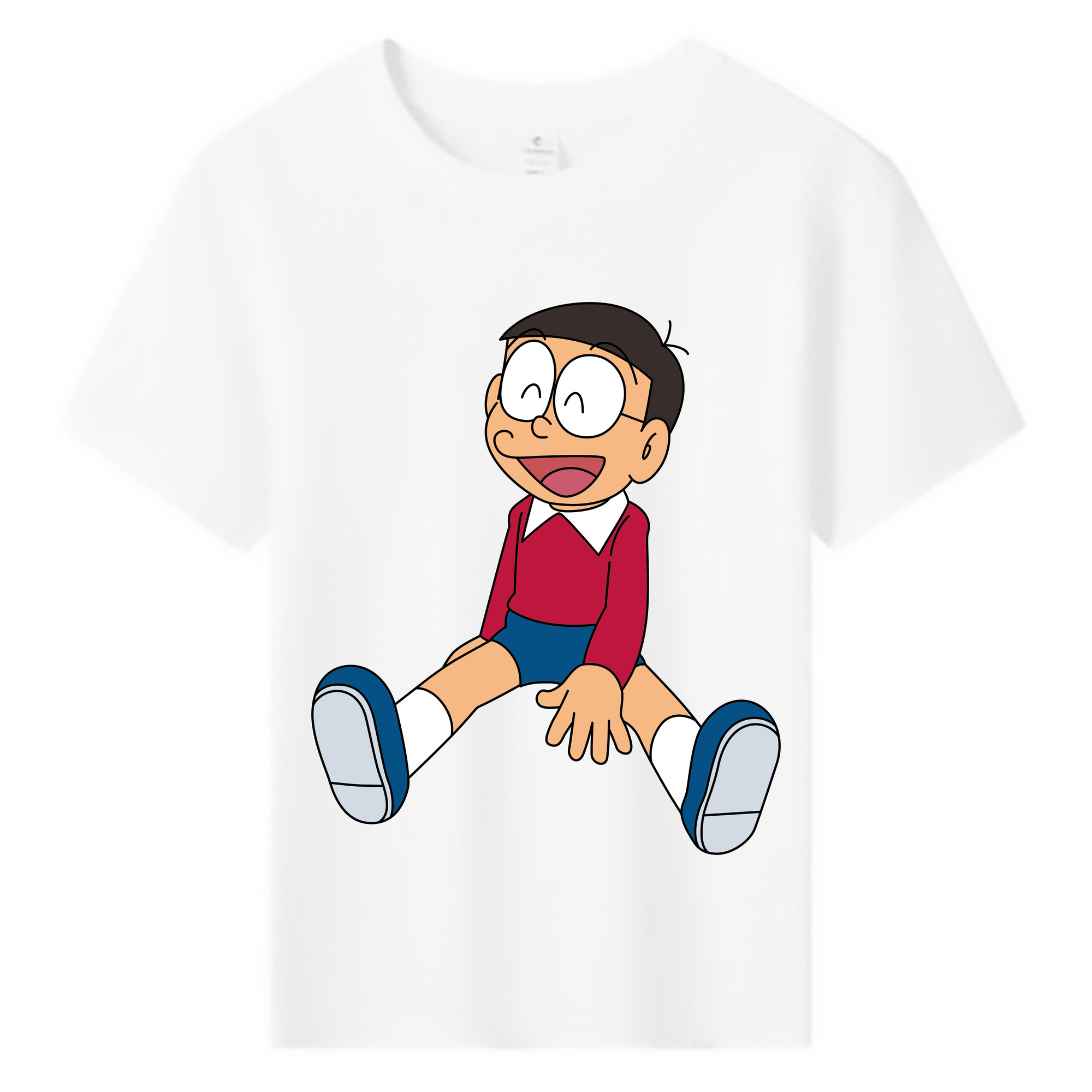 （画像用） ドラえもん 野比 のび太 Doraemon Nobita Nobi 綿100％キッズTシャツ（フロントプリント）