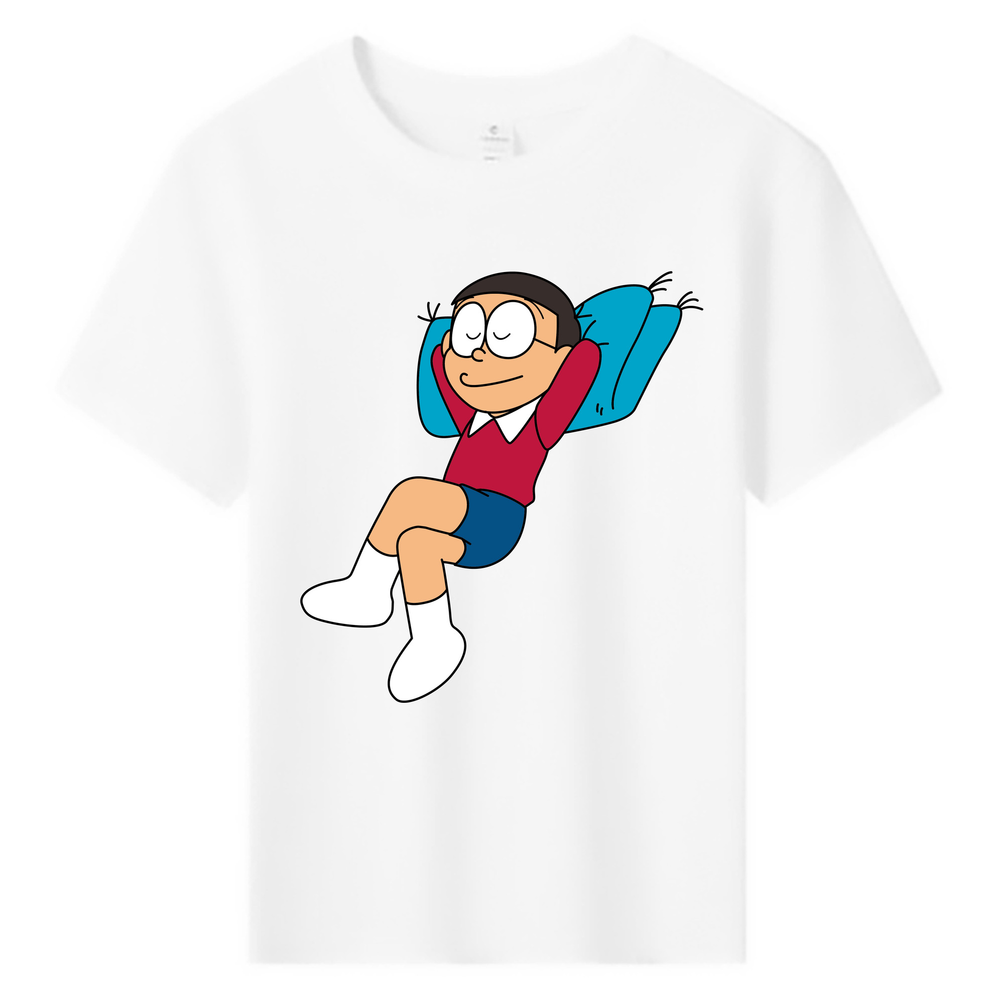 （画像用） ドラえもん 野比 のび太 Doraemon Nobita Nobi 綿100％キッズTシャツ（フロントプリント）