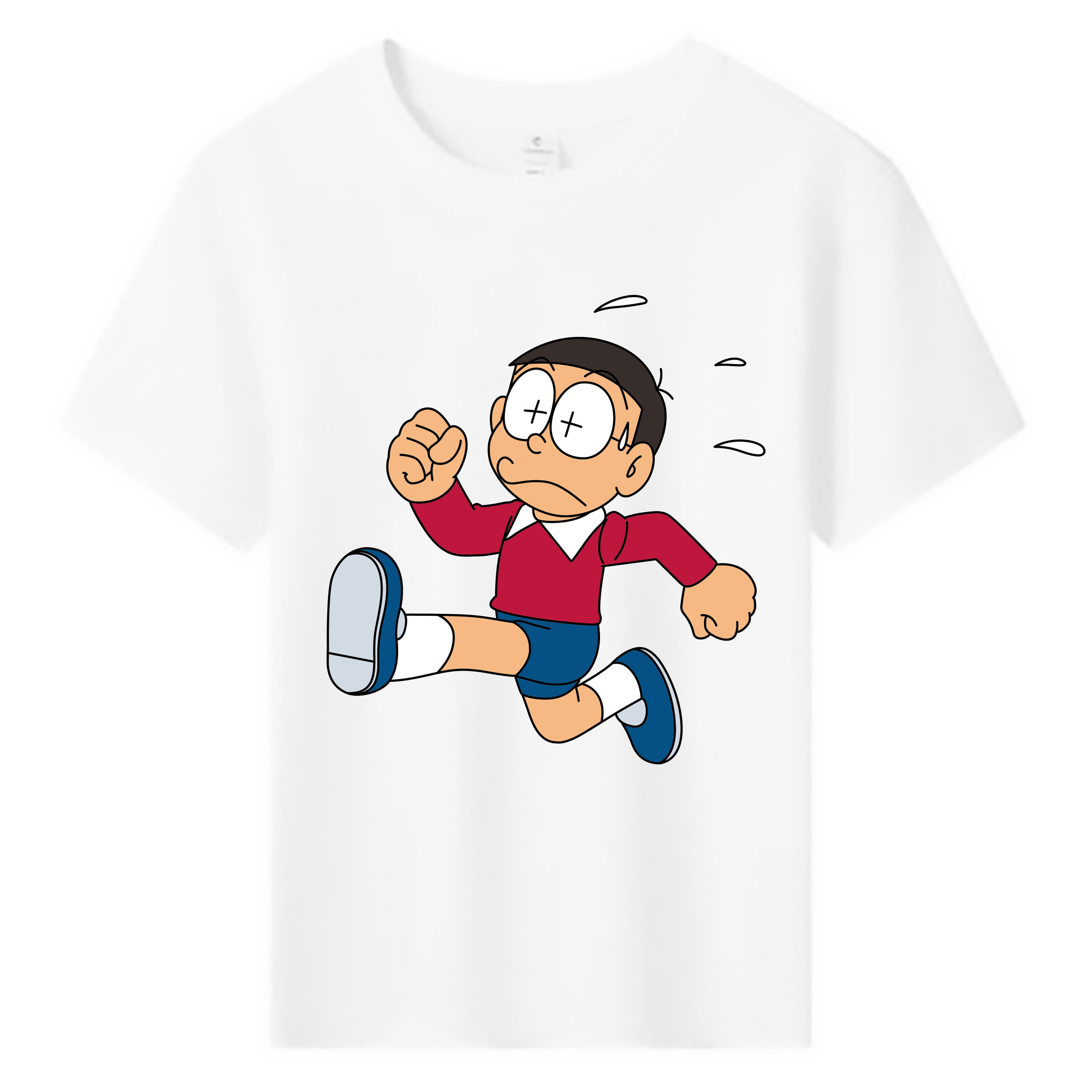 （画像用） ドラえもん 野比 のび太 Doraemon Nobita Nobi 綿100％キッズTシャツ（フロントプリント）