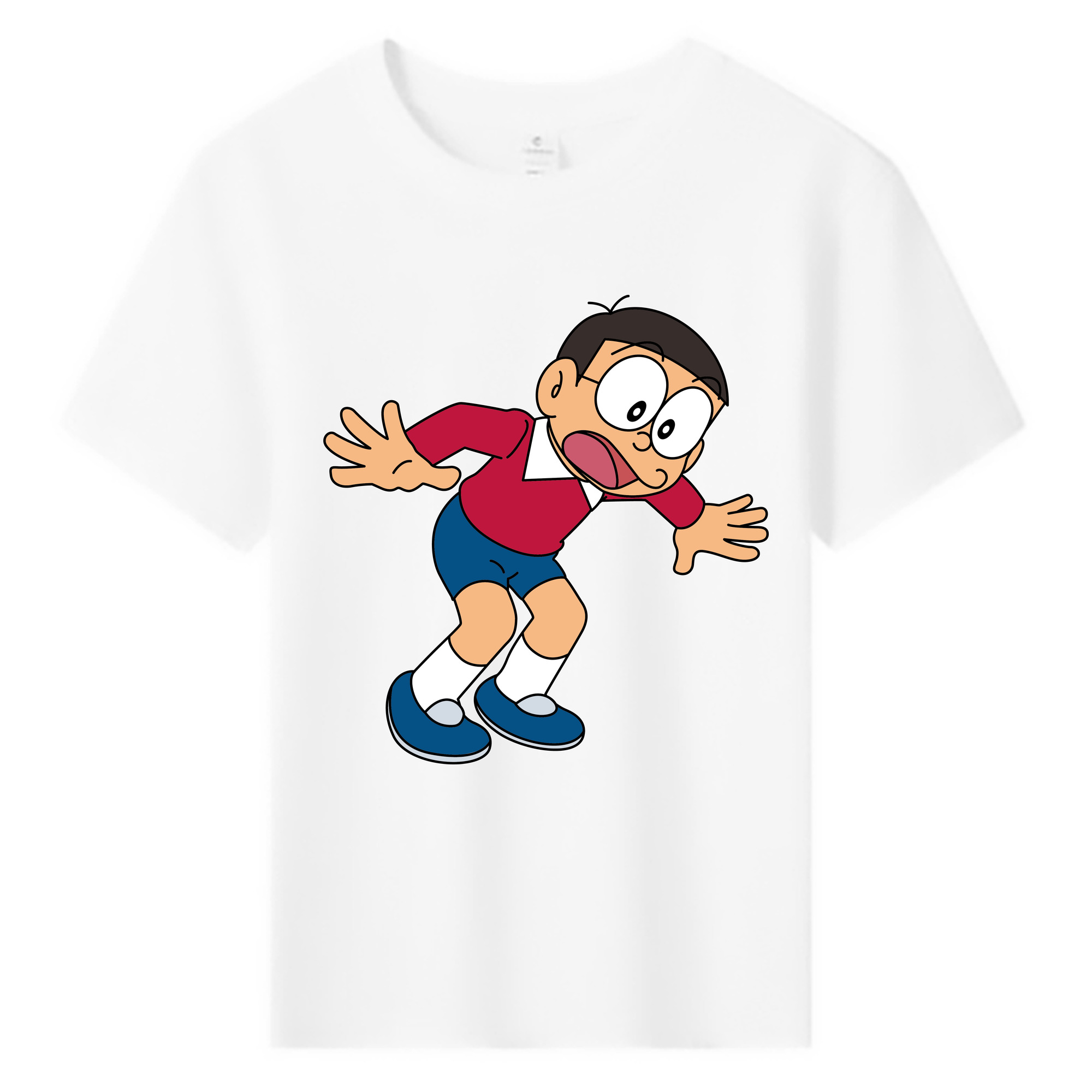 （画像用） ドラえもん 野比 のび太 Doraemon Nobita Nobi 綿100％キッズTシャツ（フロントプリント）