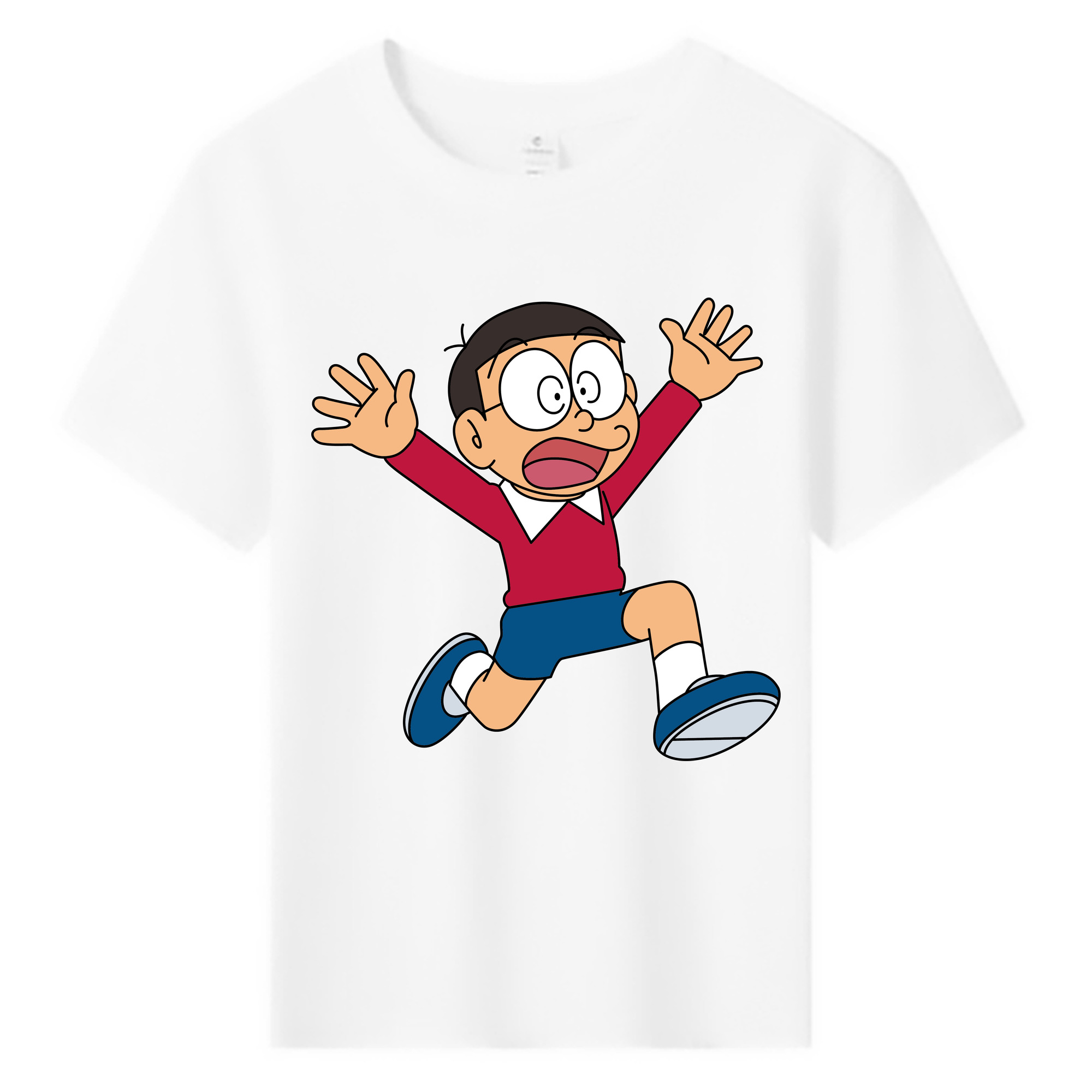 （画像用） ドラえもん 野比 のび太 Doraemon Nobita Nobi 綿100％キッズTシャツ（フロントプリント）