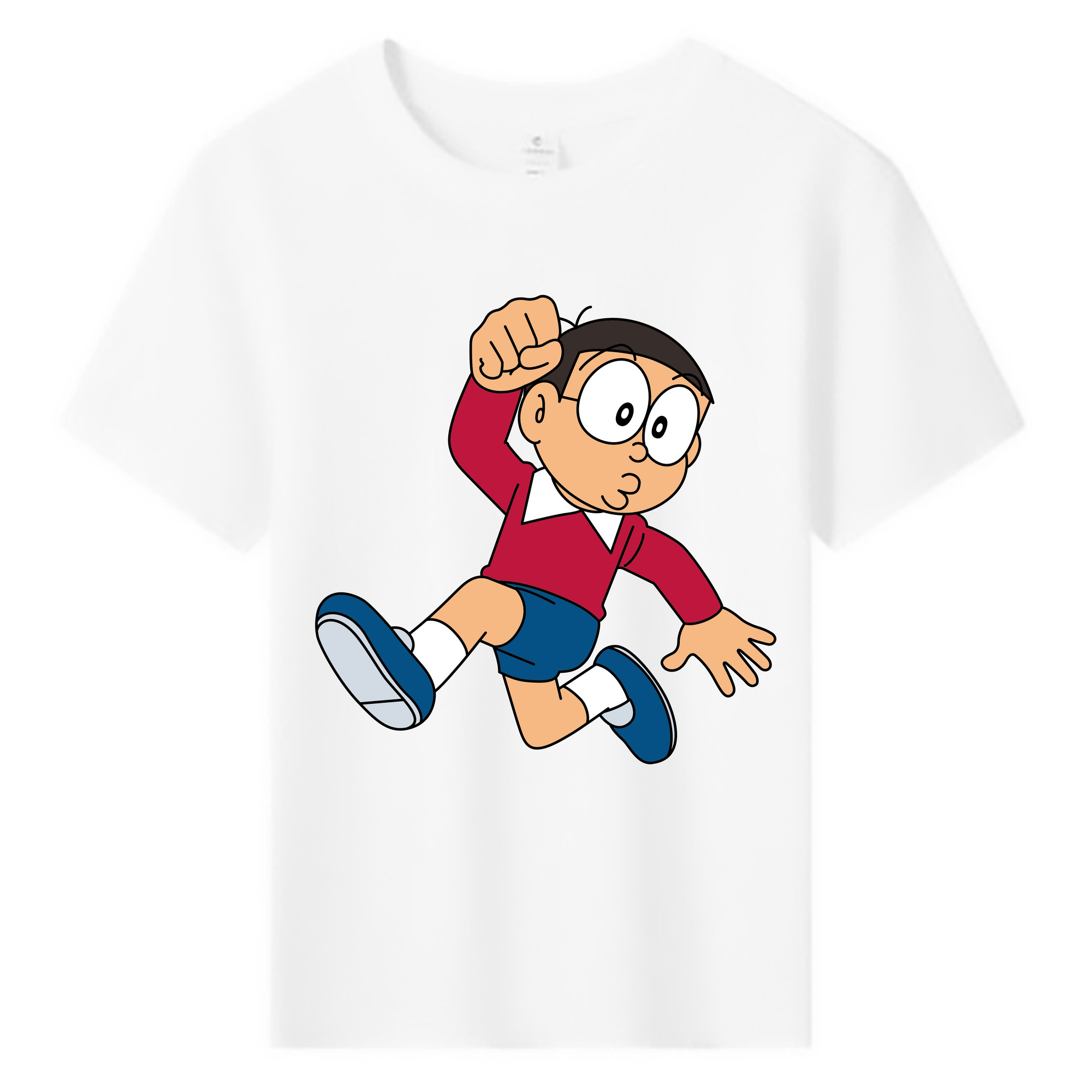 （画像用） ドラえもん 野比 のび太 Doraemon Nobita Nobi 綿100％キッズTシャツ（フロントプリント）